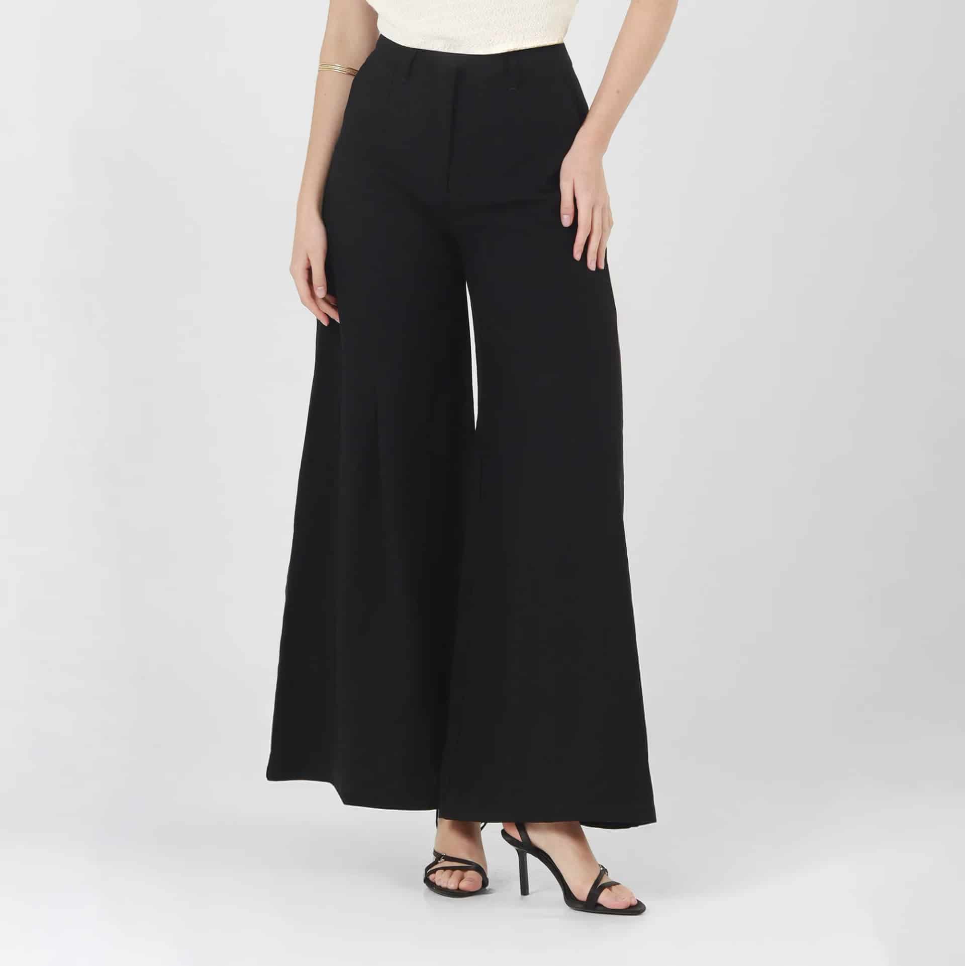 Pantalon Tiro Alto Bota Palazzo - miniatura 4