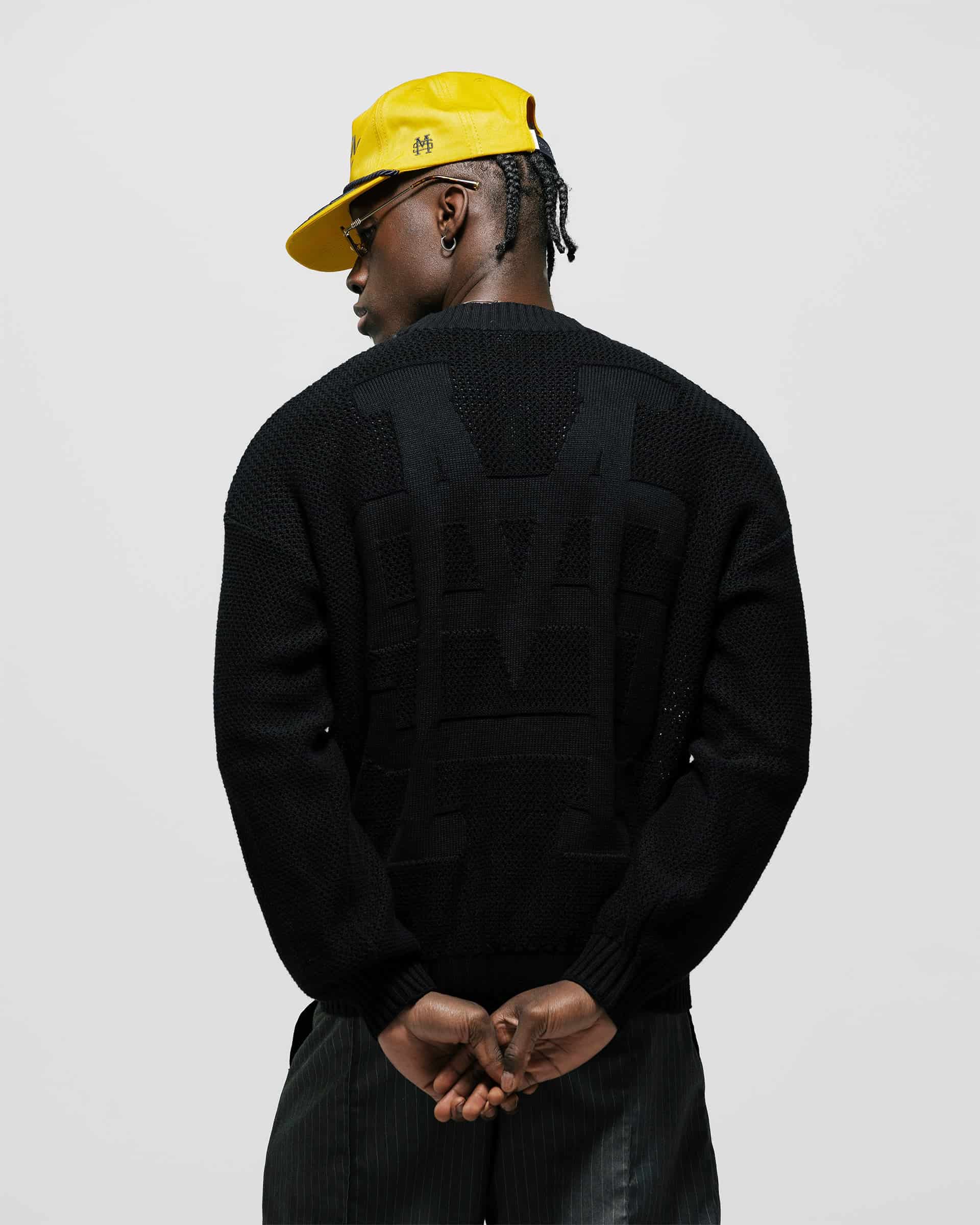 Knit Monogram Sweater - Negro Oscuro - miniatura 2