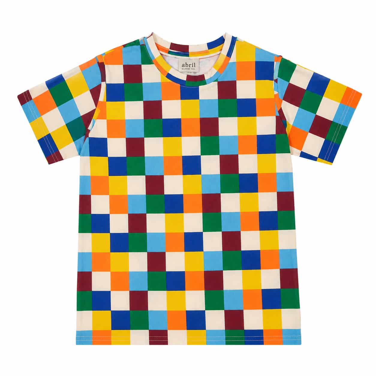 Camiseta Cuadros Coloridos Adulto - miniatura 2