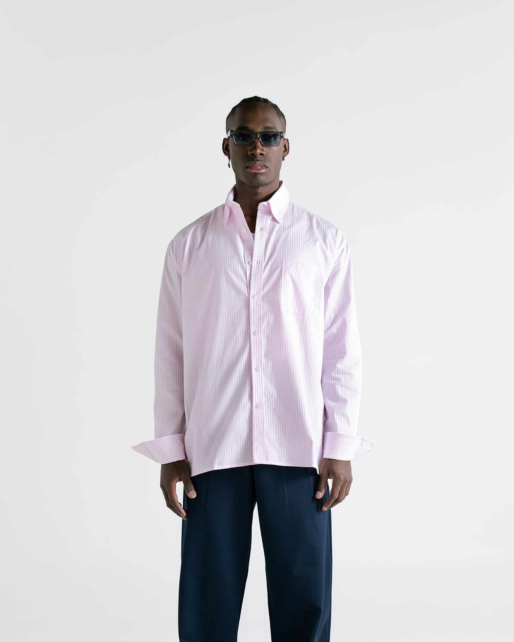 Pinstripe Shirt - Baby Pink - miniatura 2