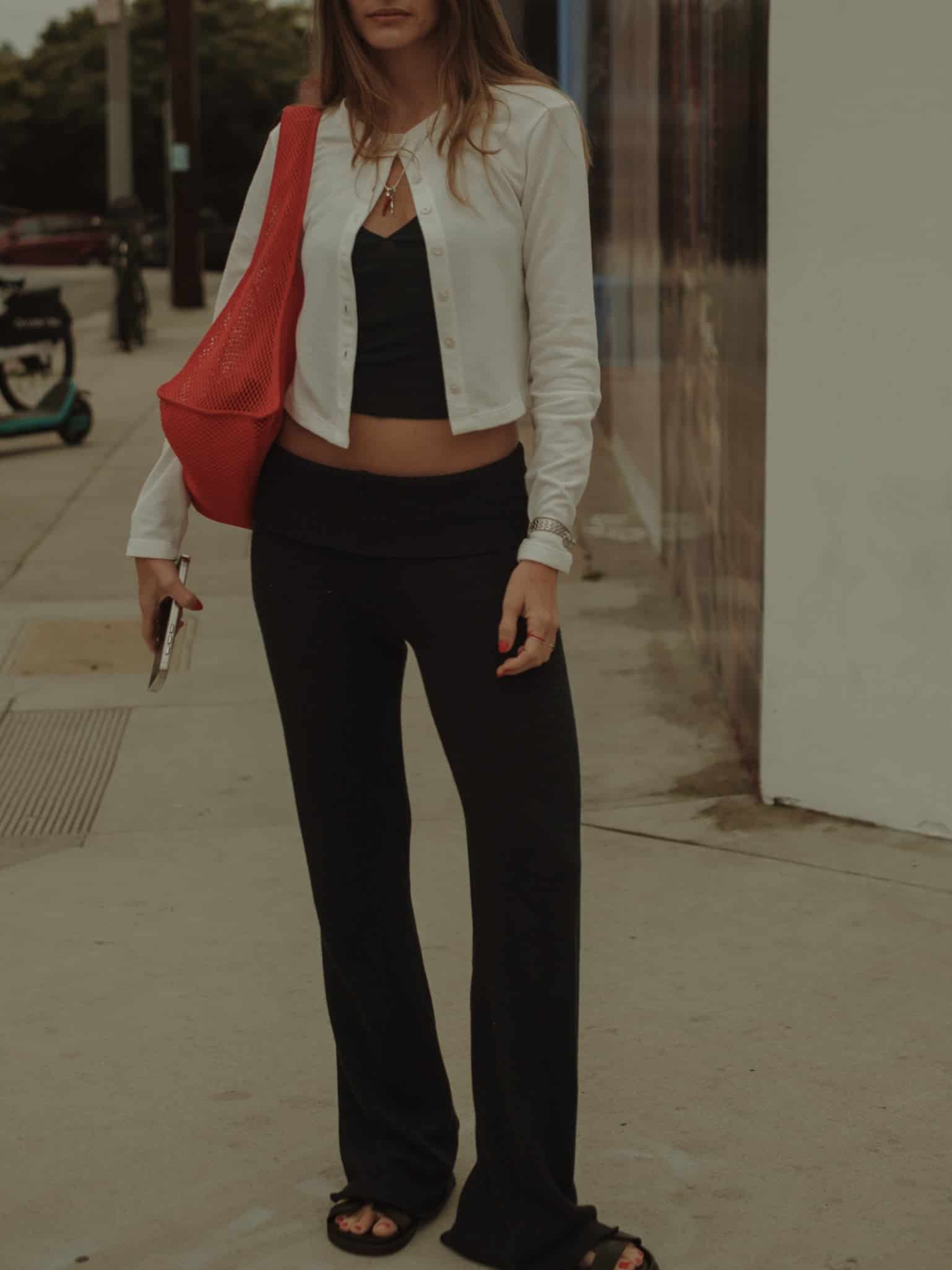 KNIT FLARE PANT - BLACK - miniatura 15