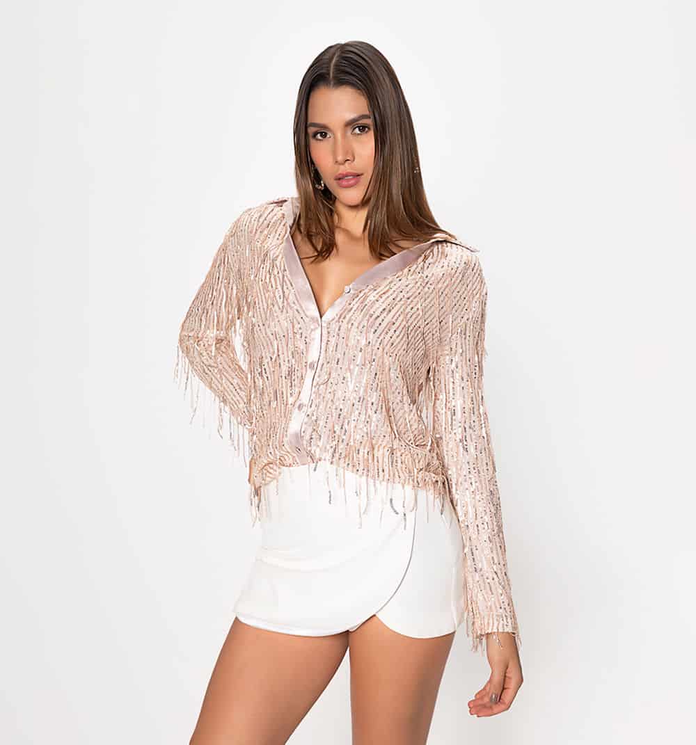 Blusa m/larga  cuello cartera - miniatura 3