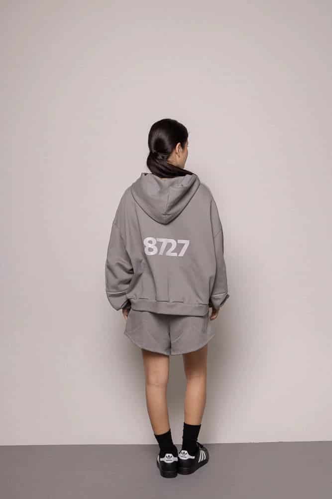 Hoodie 87/27 Sgo Dama-Gris - miniatura 7