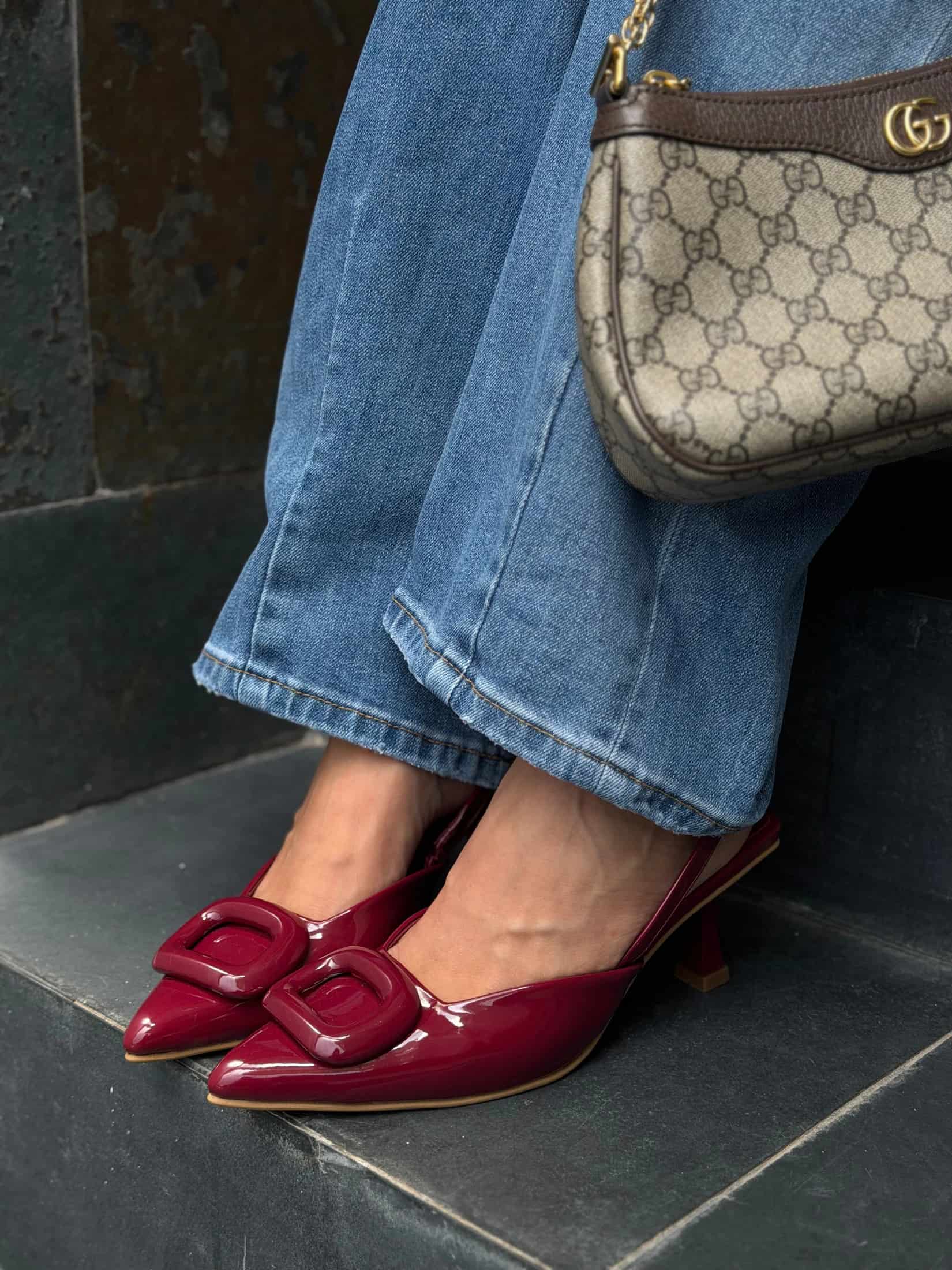 STILETTOS AMELIE   BORGOÑA - miniatura 1