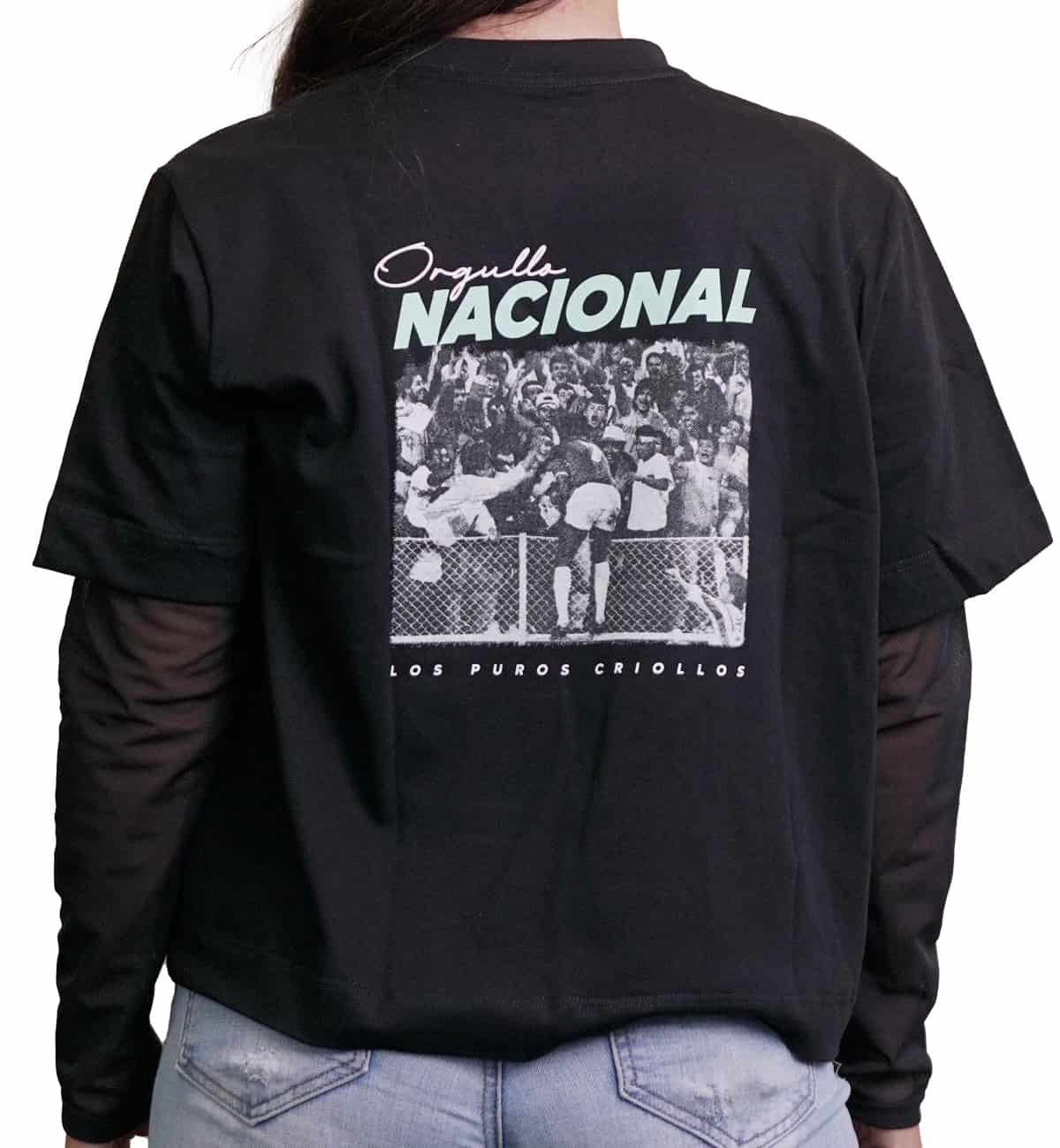 CAMISETA NEGRA ORGULLO NACIONAL MUJER LPC - miniatura 1