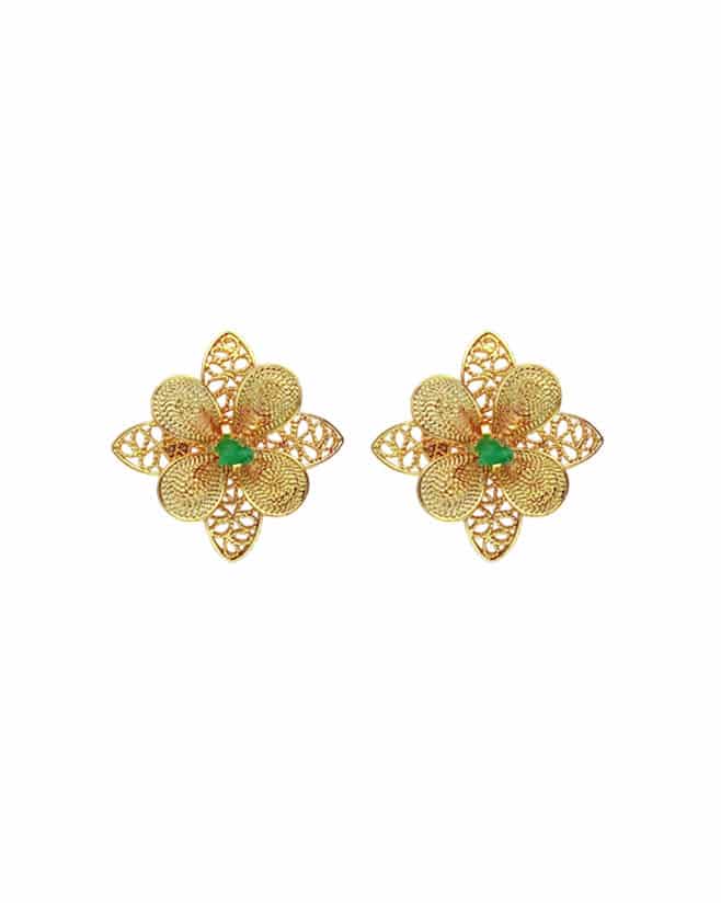 Aretes filigrana y esmeralda,  Nacira - miniatura 1