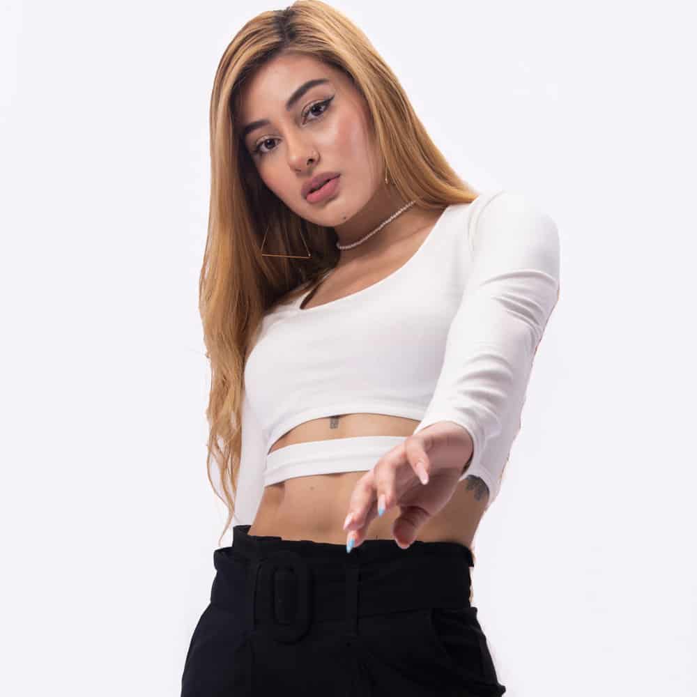 Crop Top Banda Inferior Blanco - miniatura 3