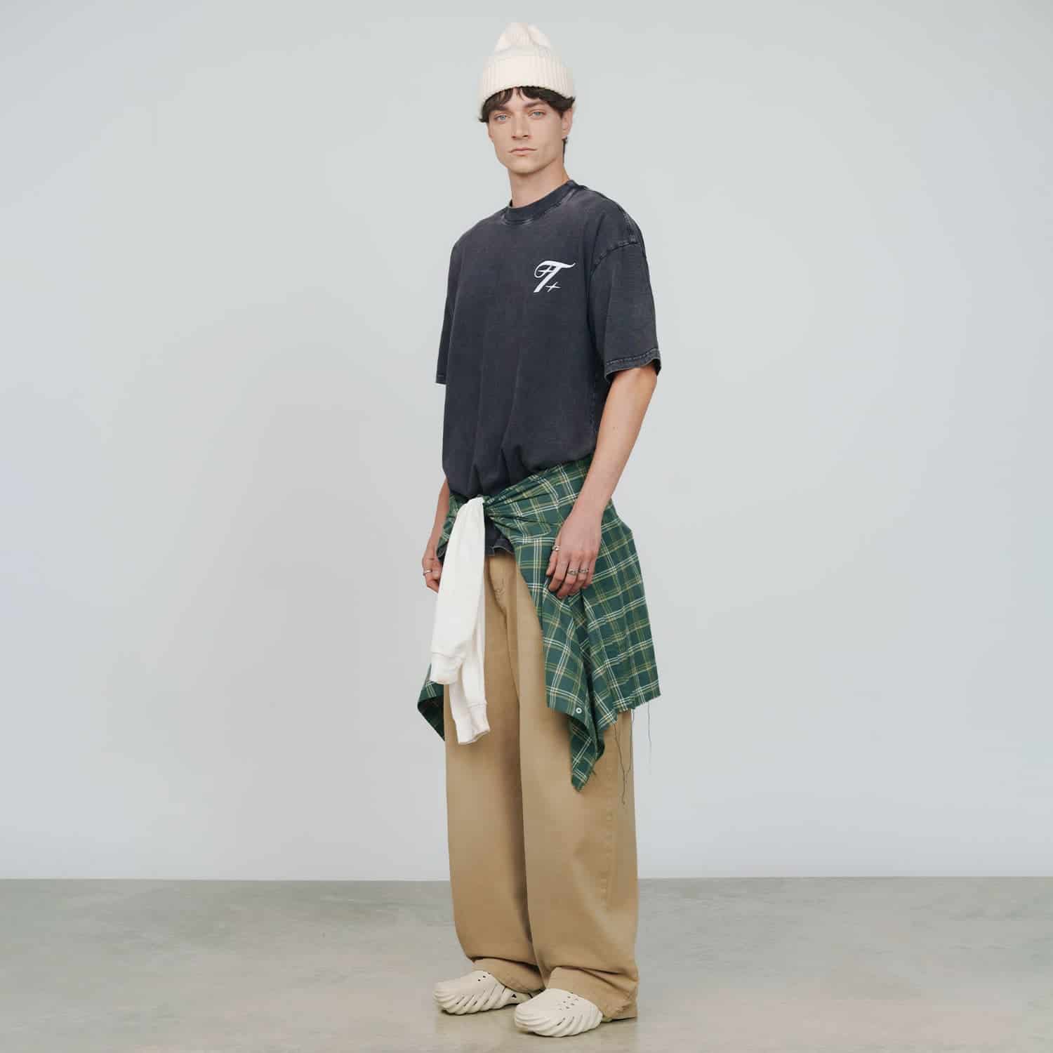 Shadow Oversized T-Shirt - Washed Black - miniatura 5