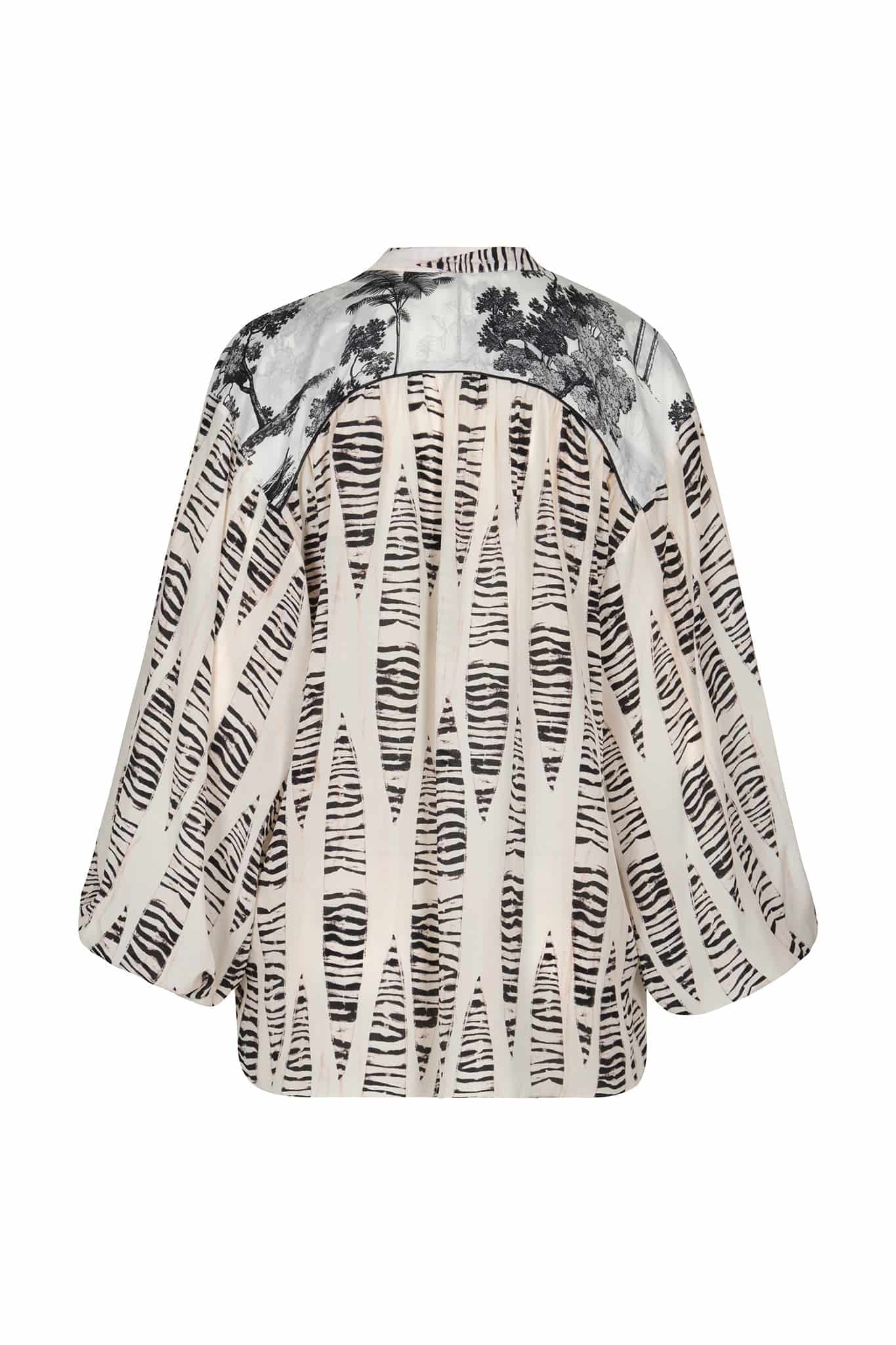 La Voragine Crepe Chine Shirt / Cream Canoe - miniatura 3
