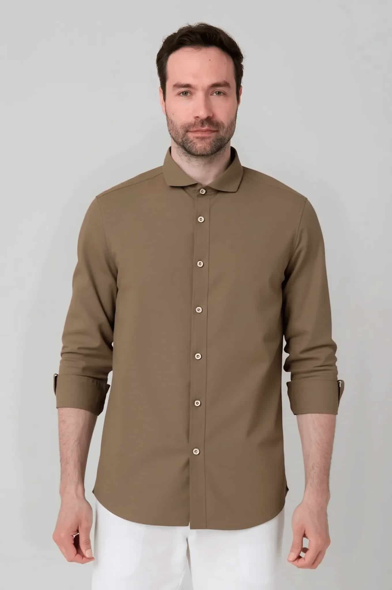 Camisa manga larga Jon sonen Lino / Algodón - miniatura 1
