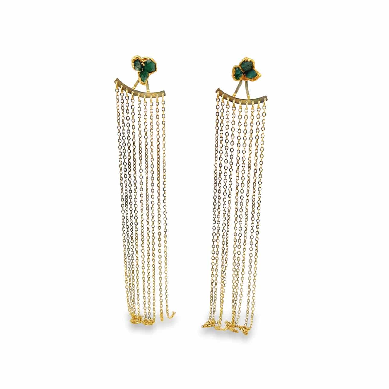Stone Chain Earrings - miniatura 1