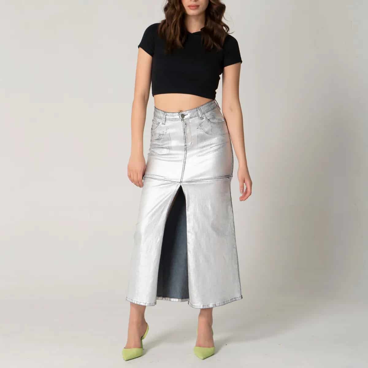 Falda Larga Denim Shn - miniatura 1