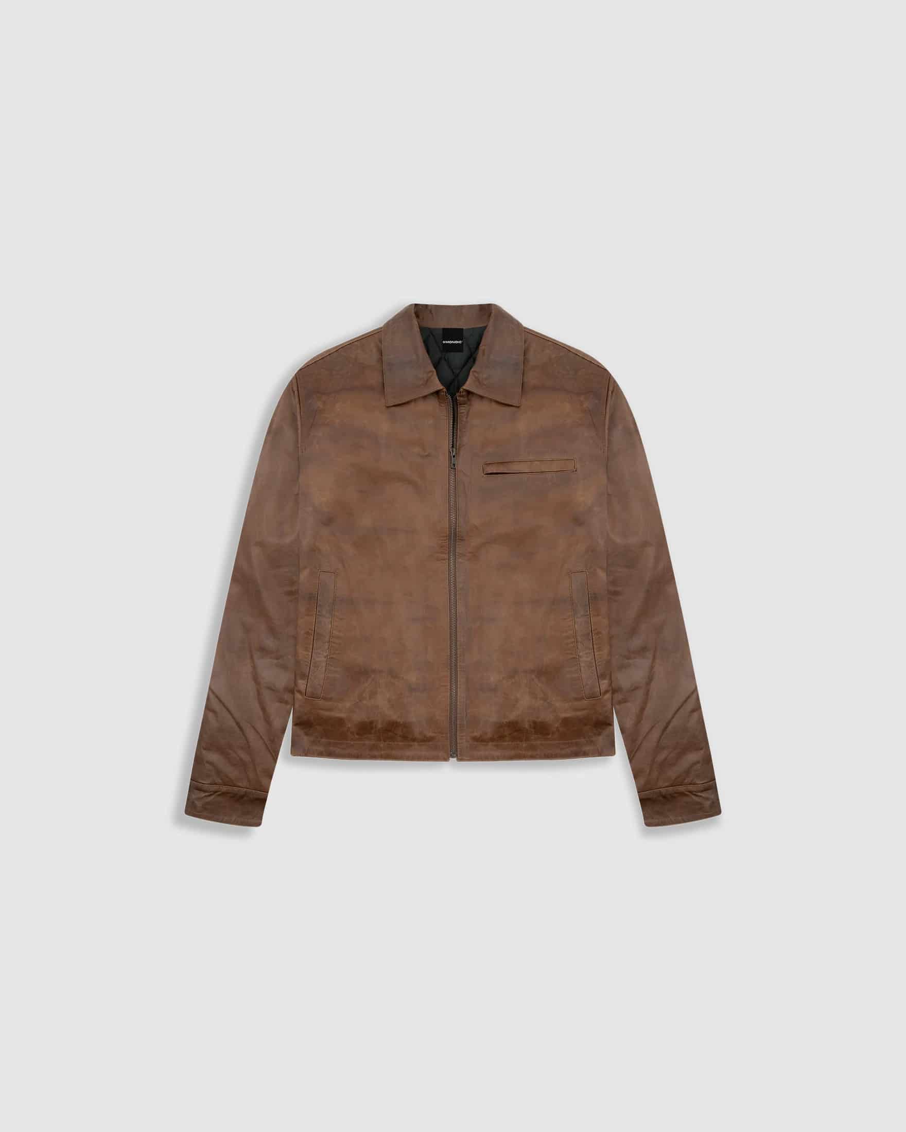 Chaqueta Monogram Leather - Miel - miniatura 1