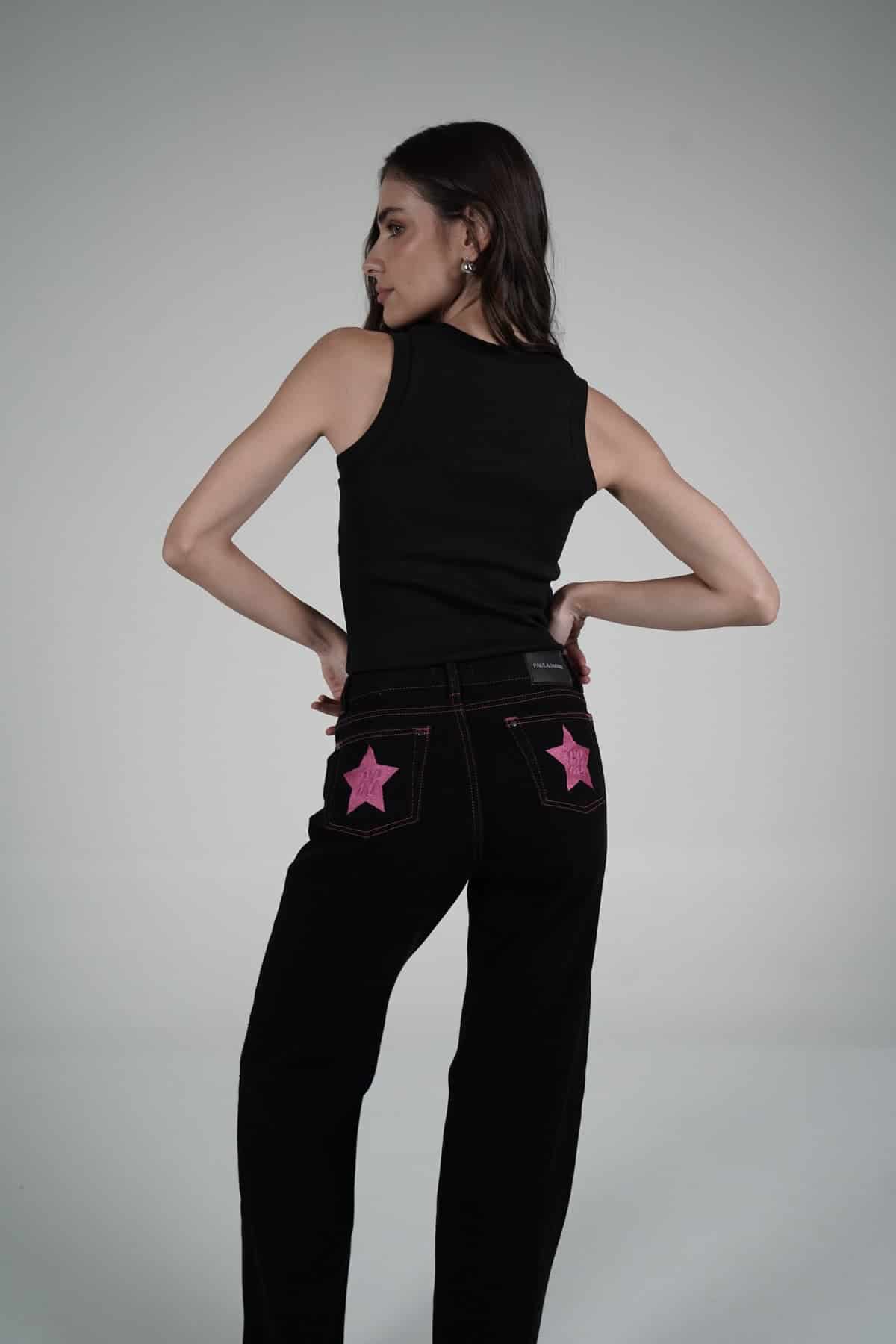 Fucsia Double Star Jeans - miniatura 4