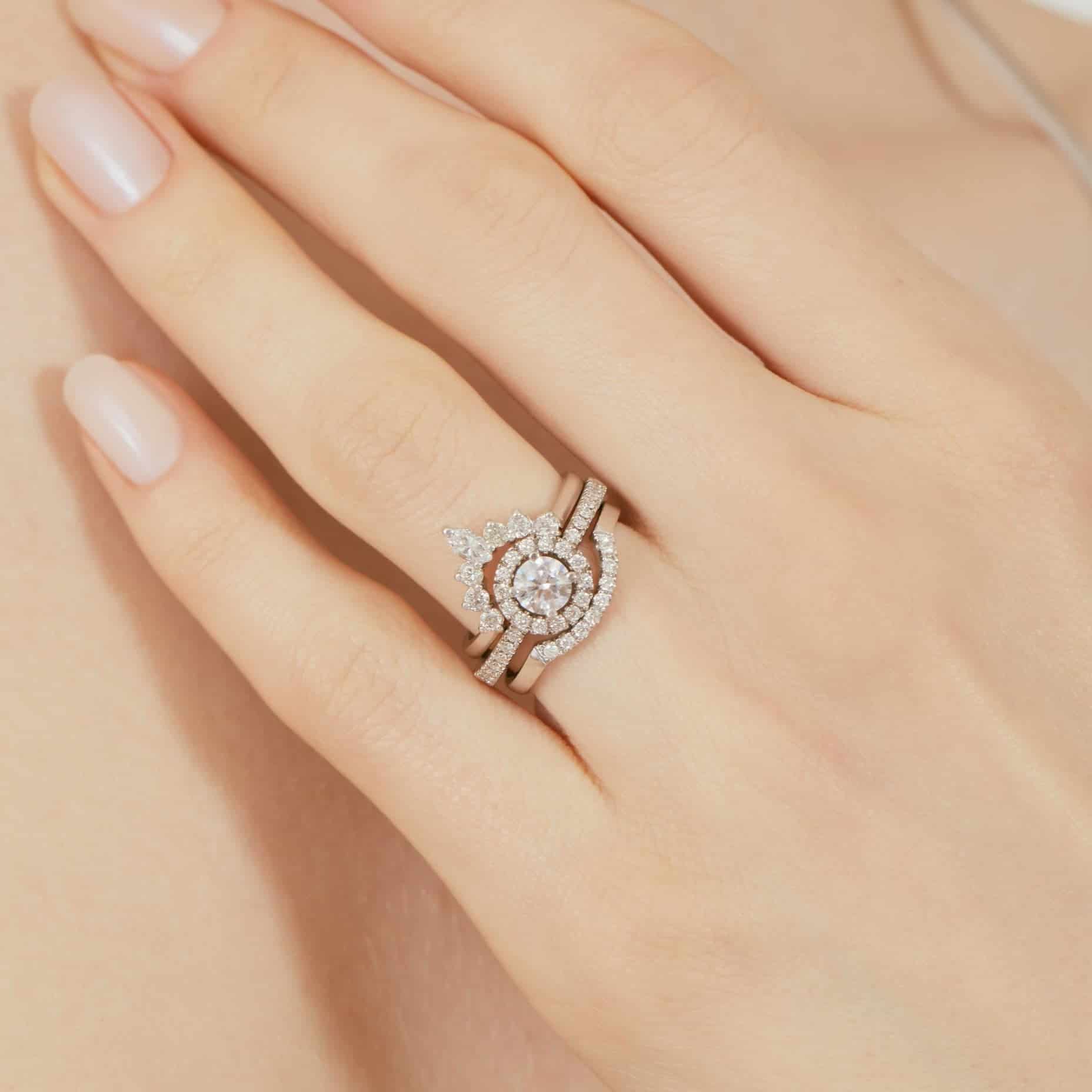 Anillo Halo engagement ring - miniatura 8