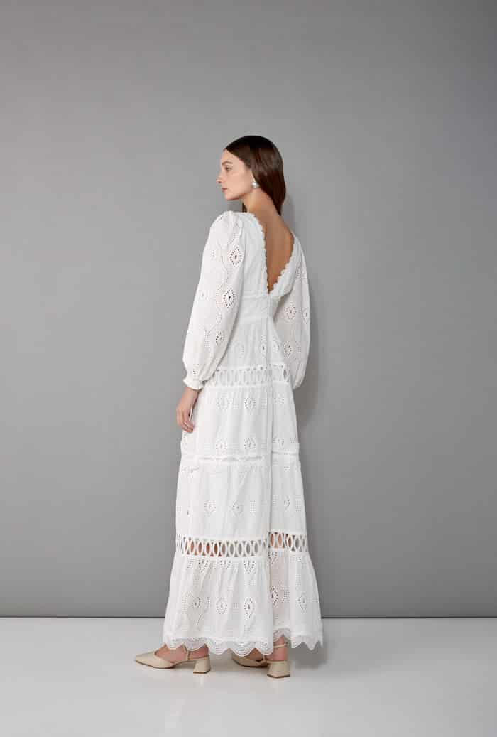 AMARANTA MAXI DRESS WHITE - miniatura 2