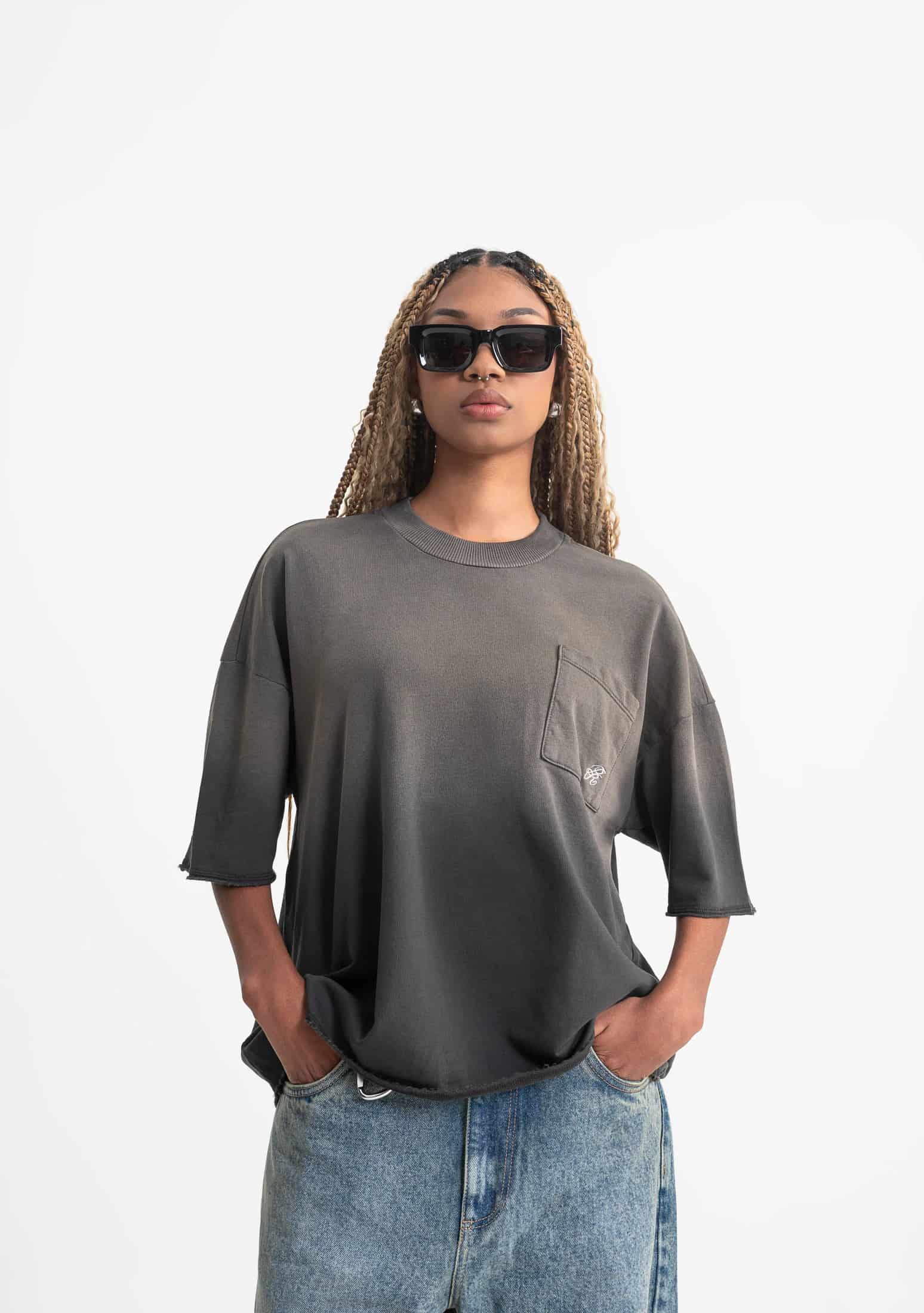 Rustic black pocket t-shirt - miniatura 7