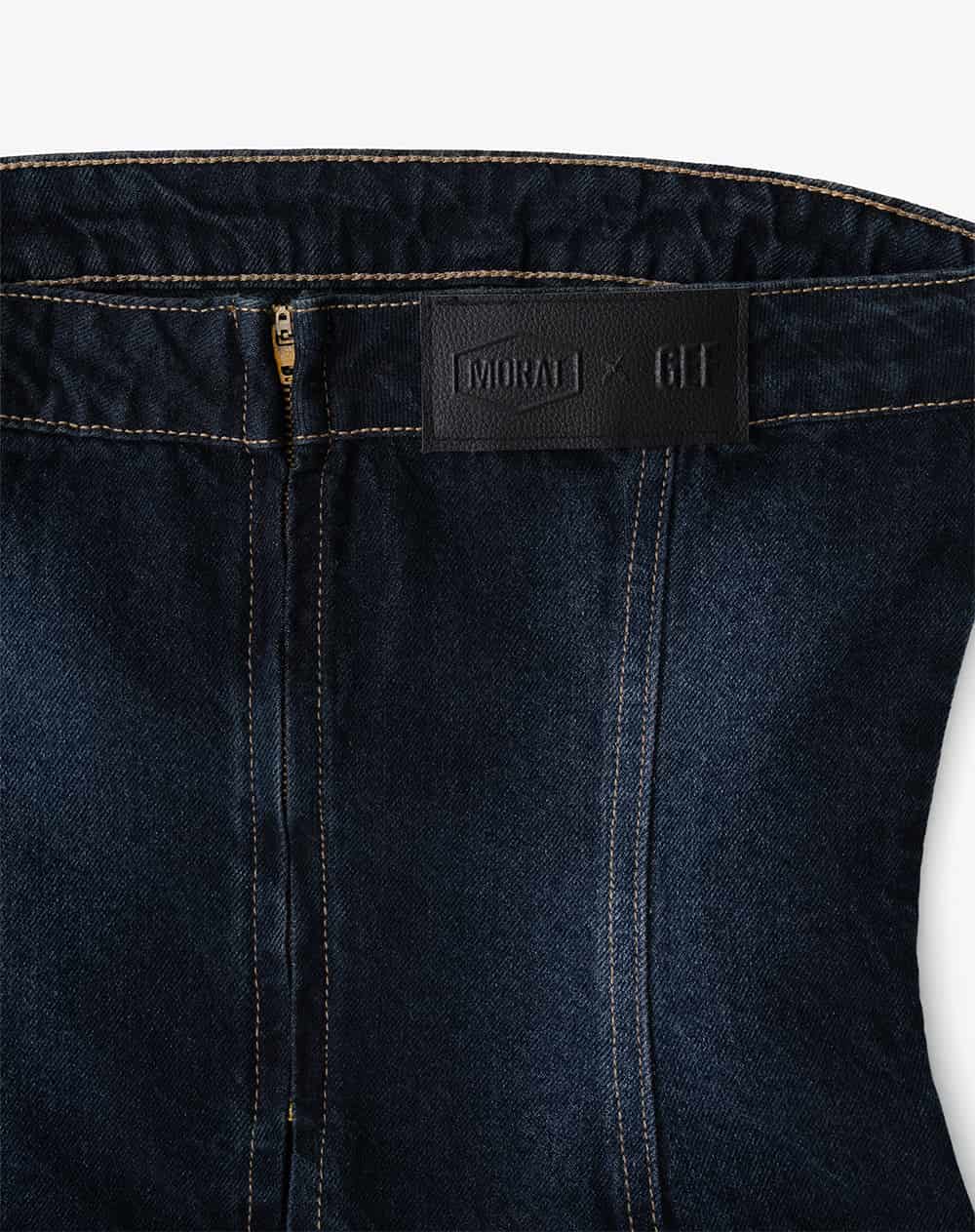 Top strapless denim índigo oscuro mujer GEF | MORAT - miniatura 10