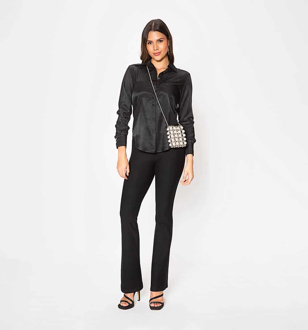 Blusa camisera manga larga con insumo de - miniatura 2
