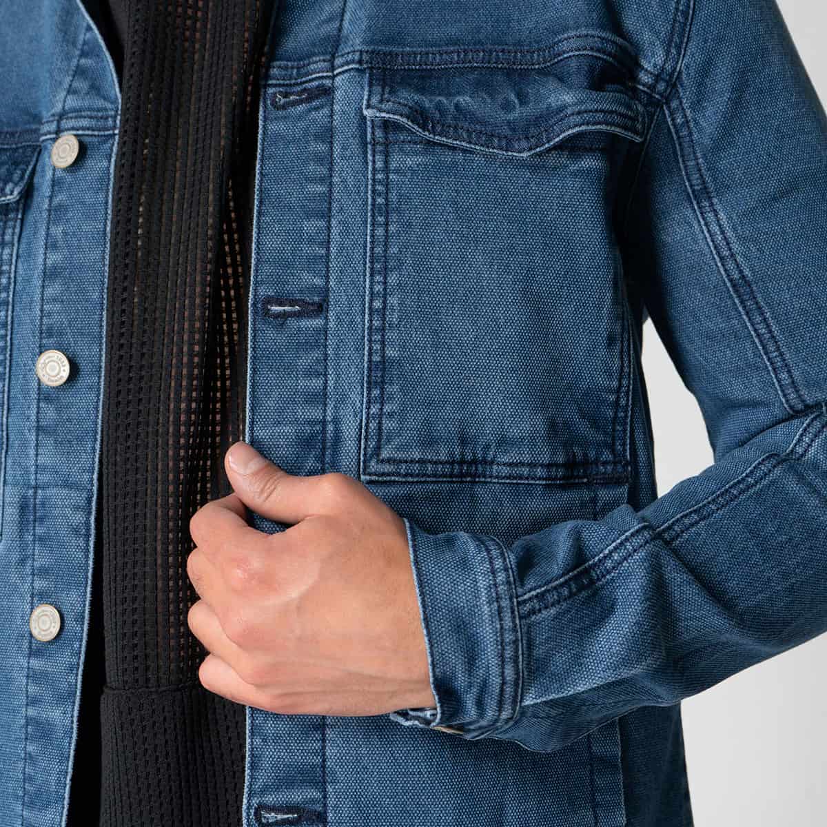 Chaqueta Denim Slim Dobby - miniatura 4