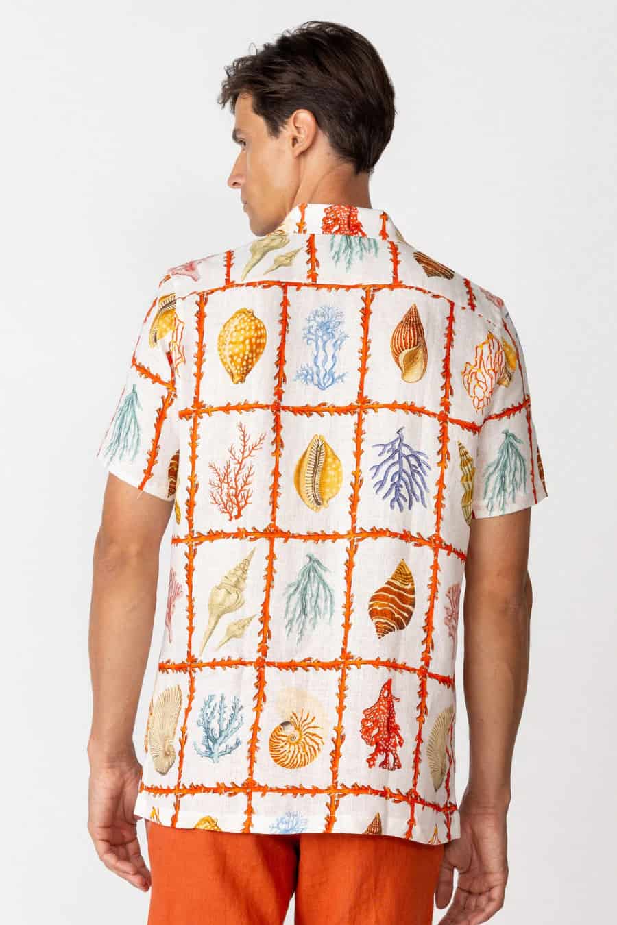 Men's linen shirt white aronnax - miniatura 4