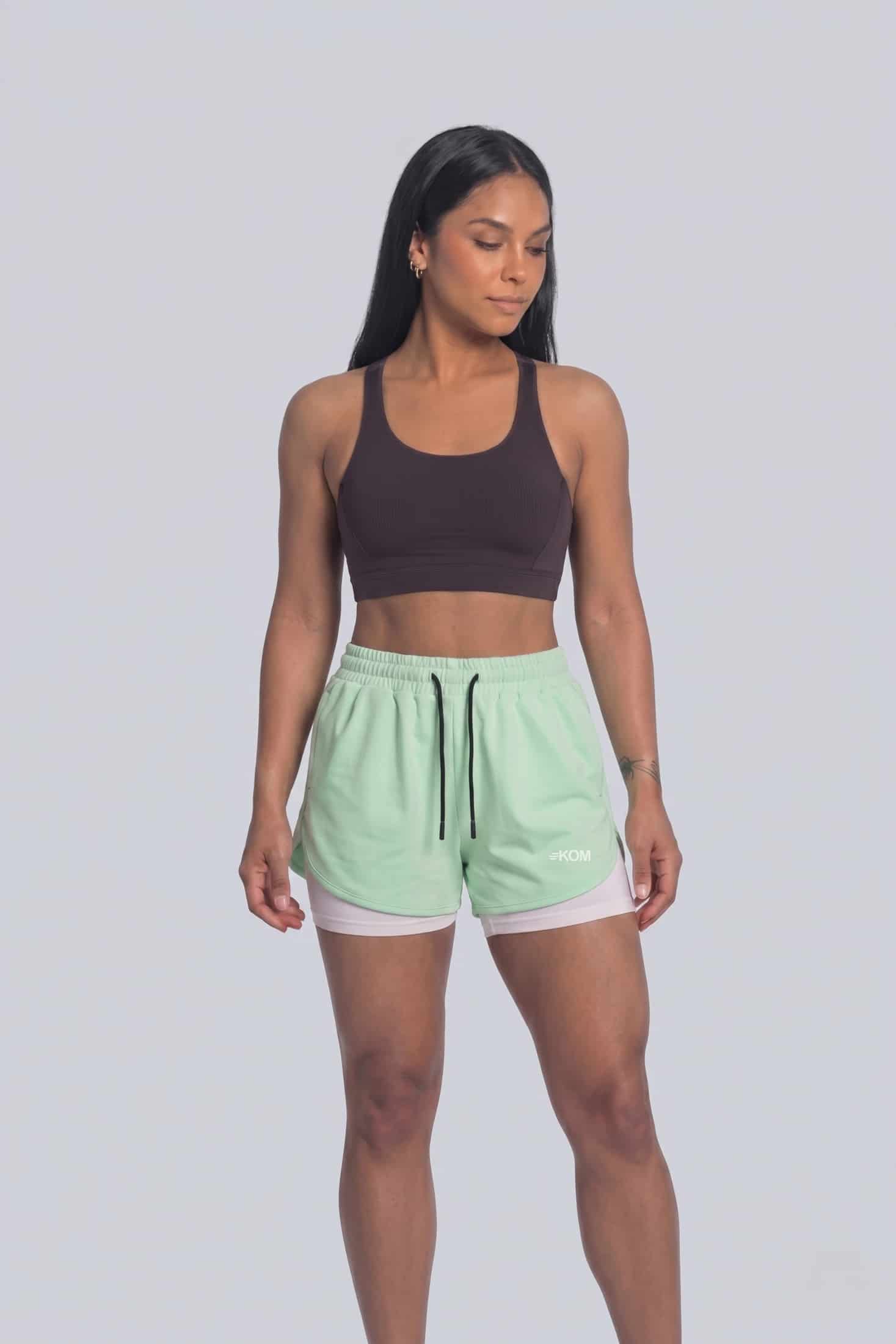 Short Running Deportivo Mujer Línea Giro con Boxer Interno y Bolsillos - miniatura 3