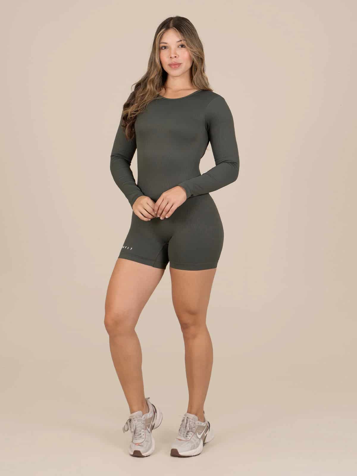 Soho enterizo corto seamless gris - miniatura 1