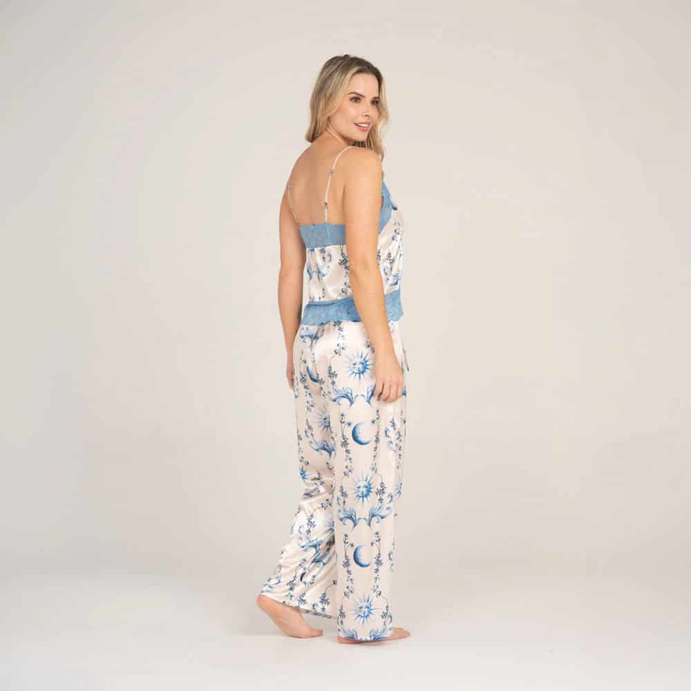 Pantalón Satin Estampado Santorini. - miniatura 3