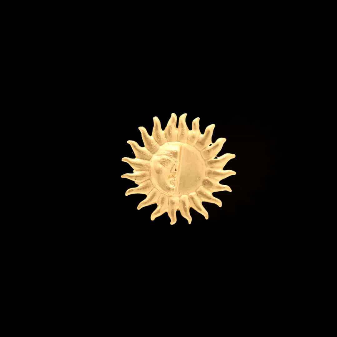 Anillo de sol media cara plana grande - miniatura 1