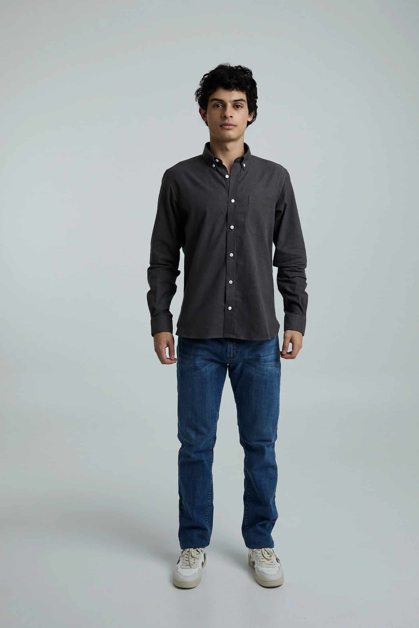 Camisa twill verde - miniatura 5