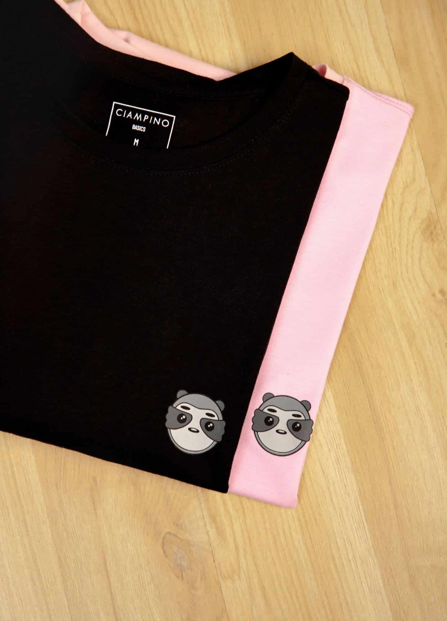 Basic Perezoso Camiseta Regular – Negra - miniatura 5