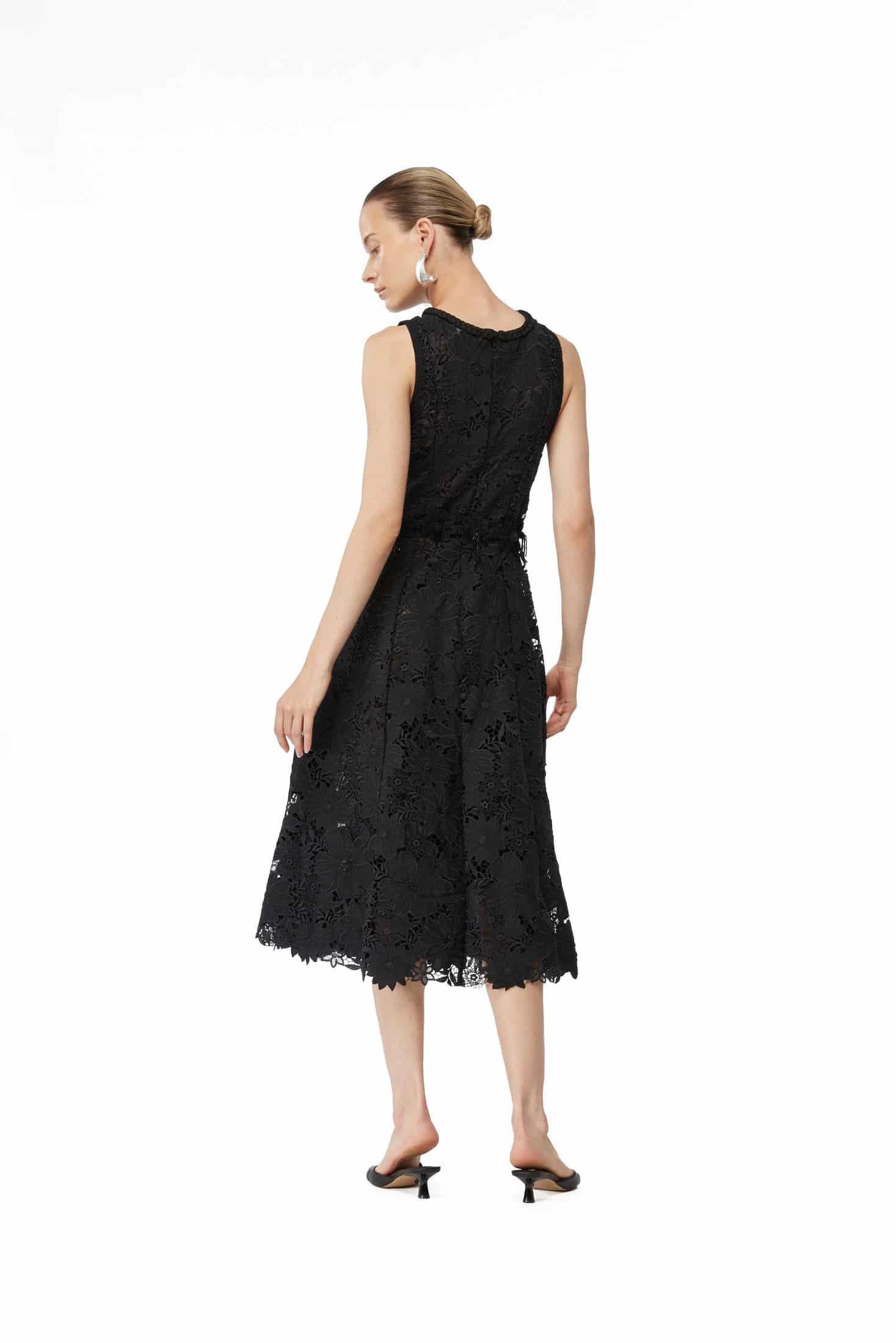 FARAH MIDI DRESS BLACK - miniatura 3