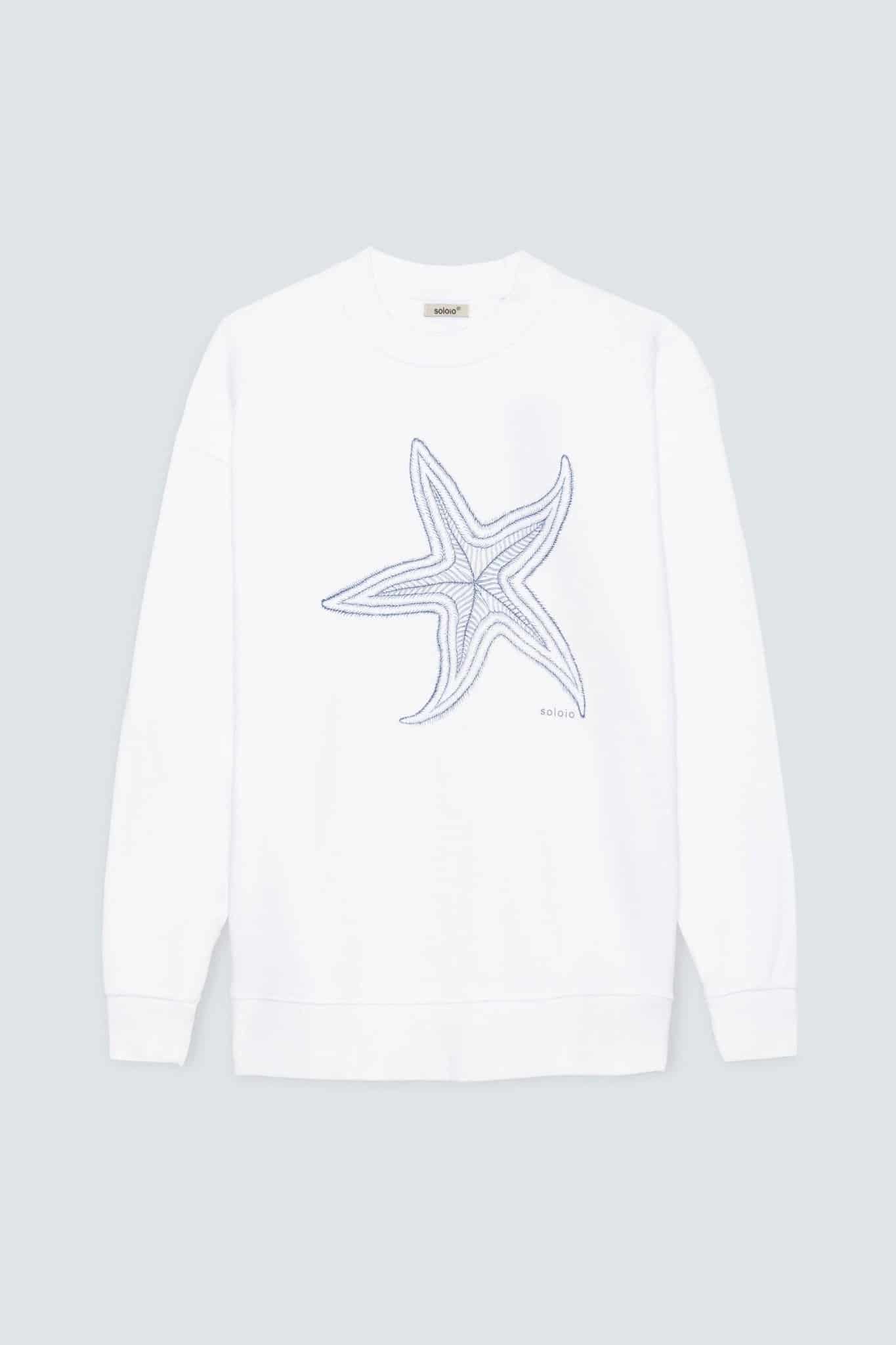 men's star white sweartshirt - miniatura 1