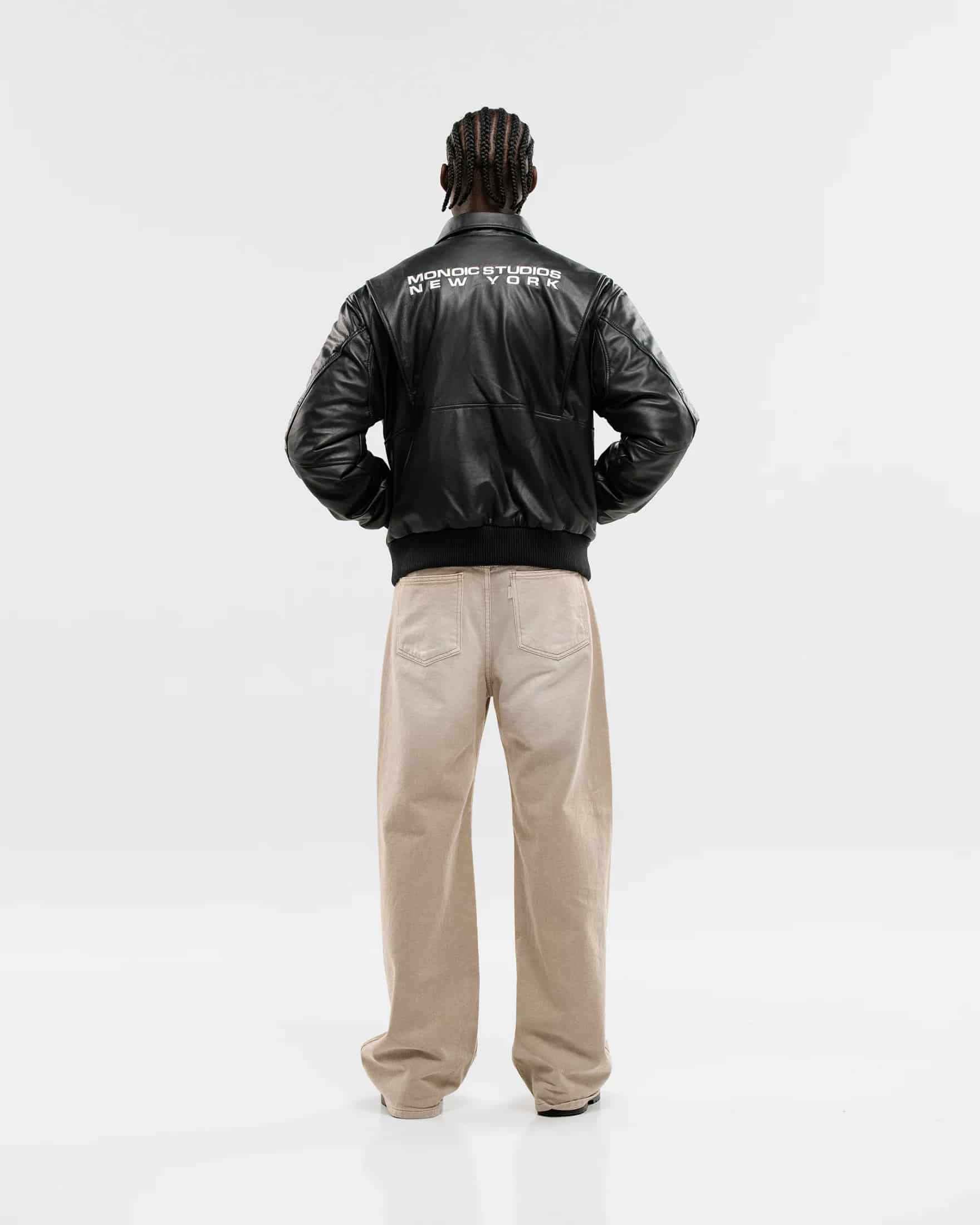 Edición Limitada | Chaqueta de Cuero Aviador - Negro - miniatura 11