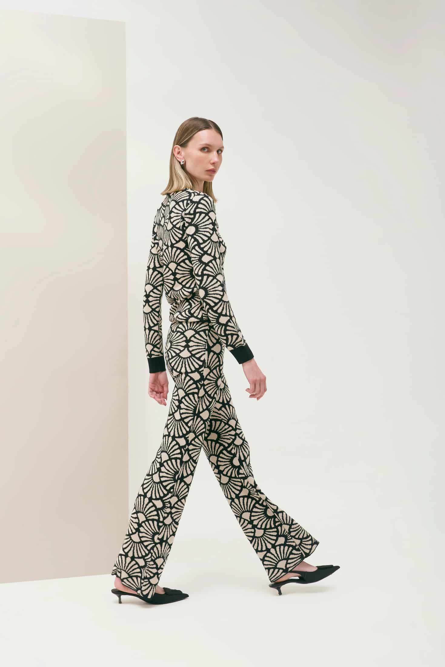 Pantalón Venus Negro-Beige - miniatura 1