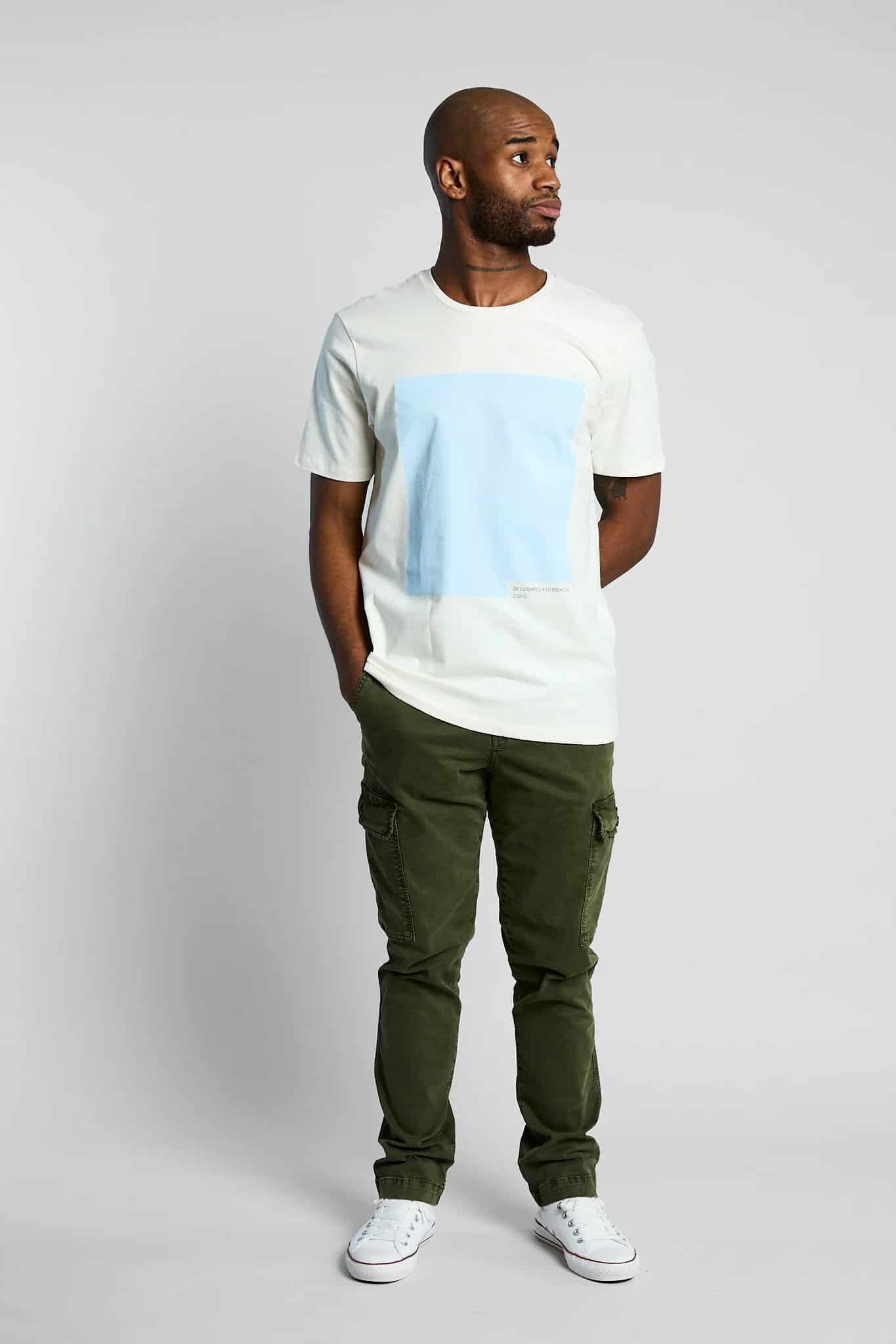 Camiseta cuadro azul claro - miniatura 3