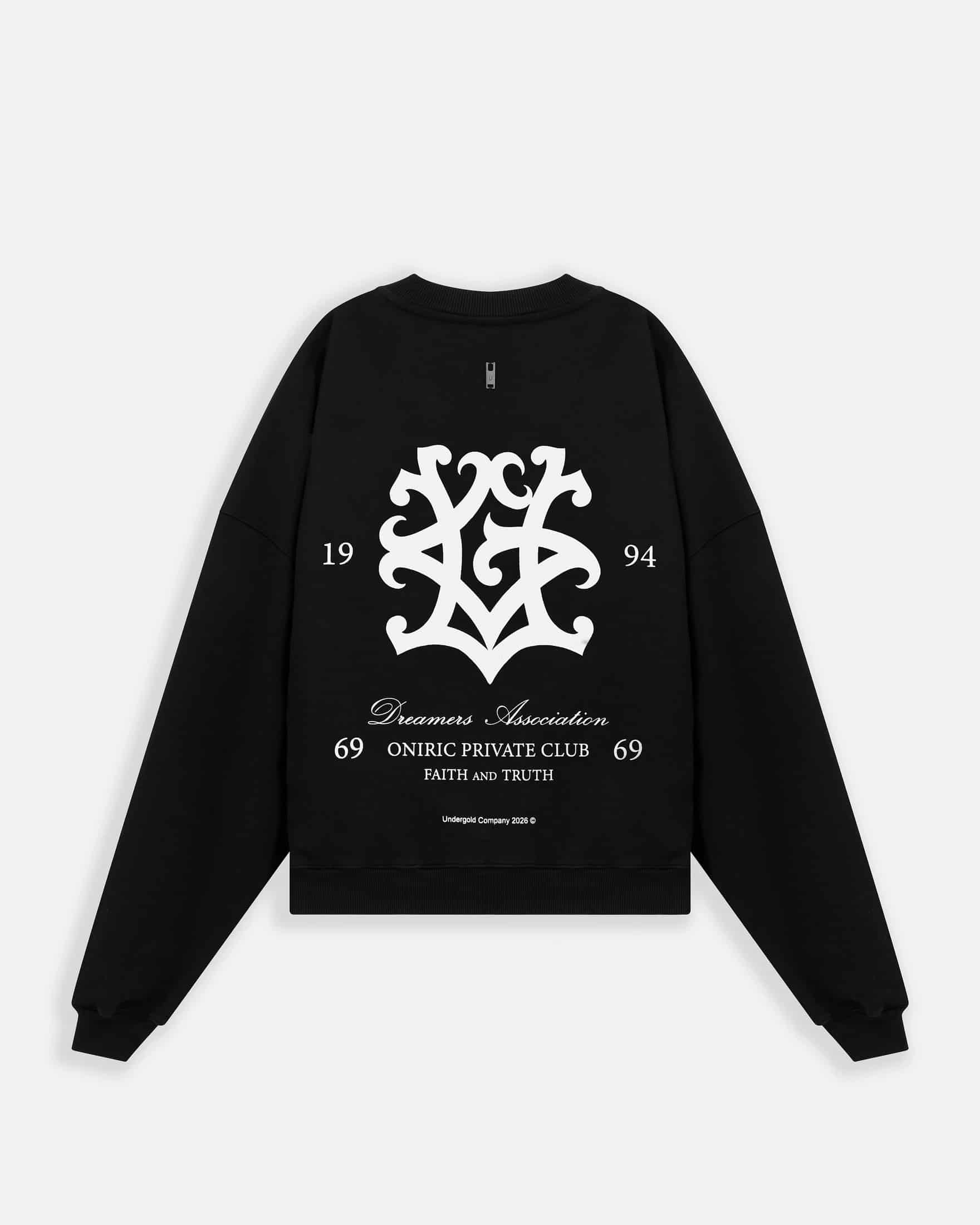 Line UG Monogram Boxy Fit Crewneck Black - miniatura 1