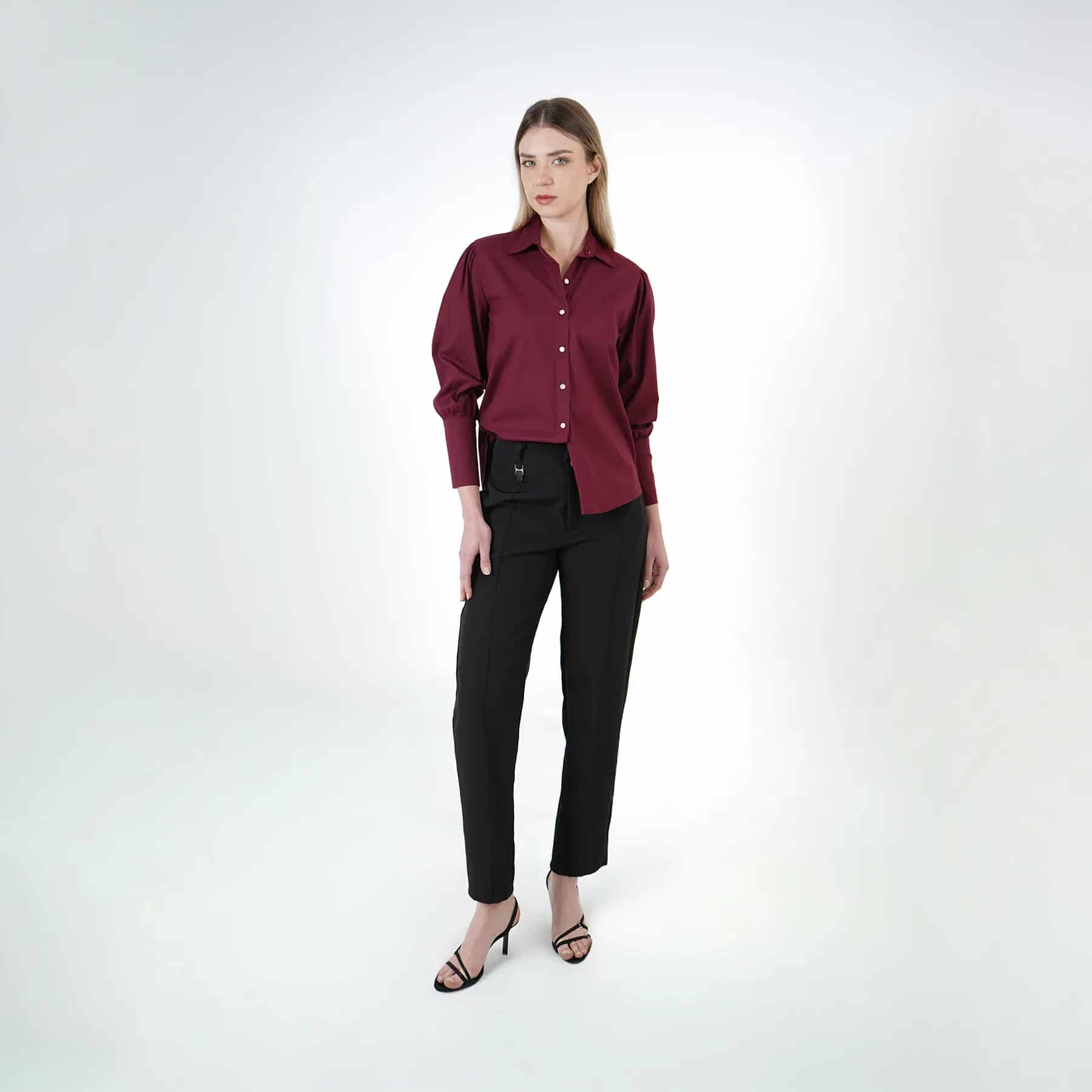 Camisa Cuello Camisero Manga Larga - miniatura 2