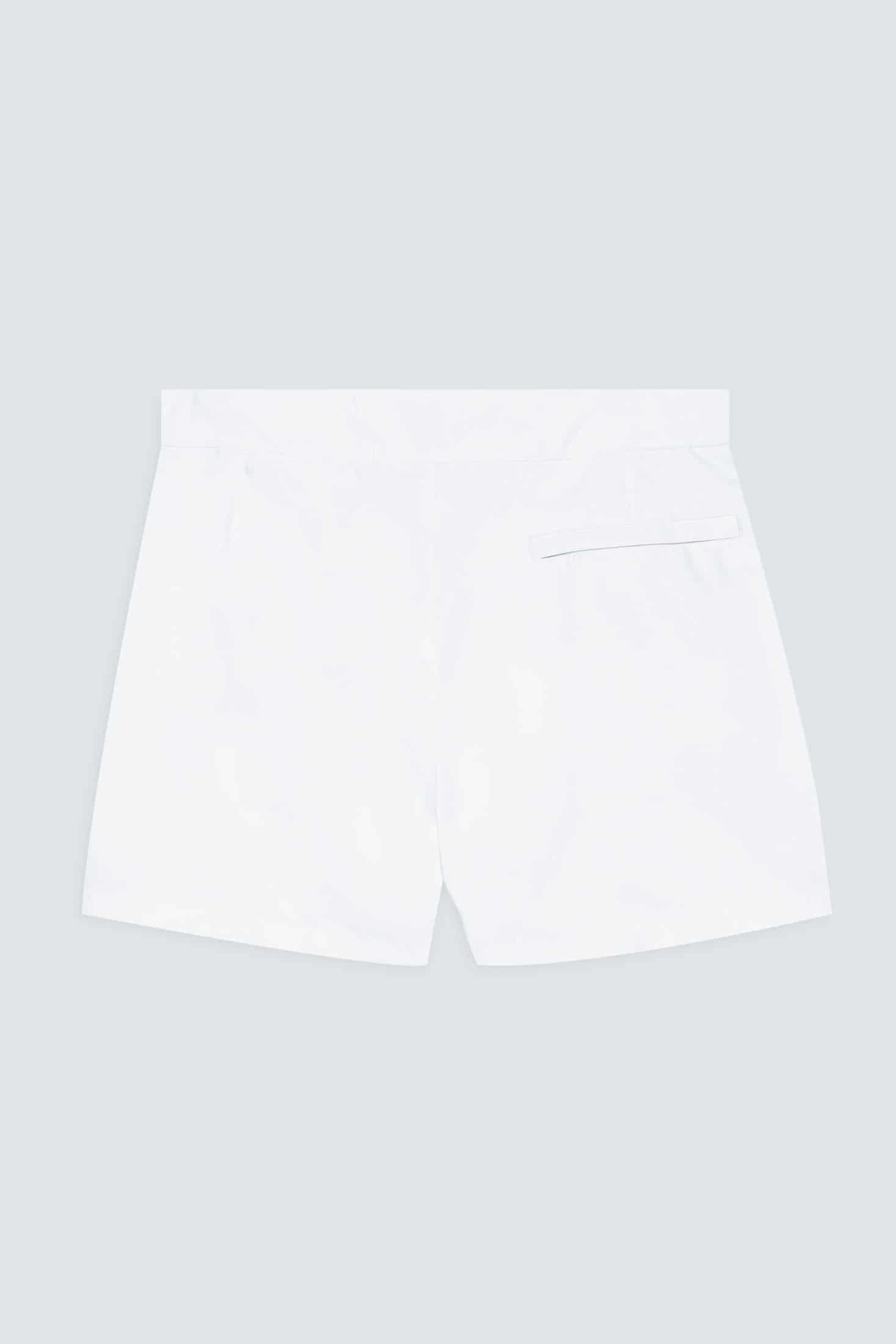Men's swim trunk white plain waistband - miniatura 2