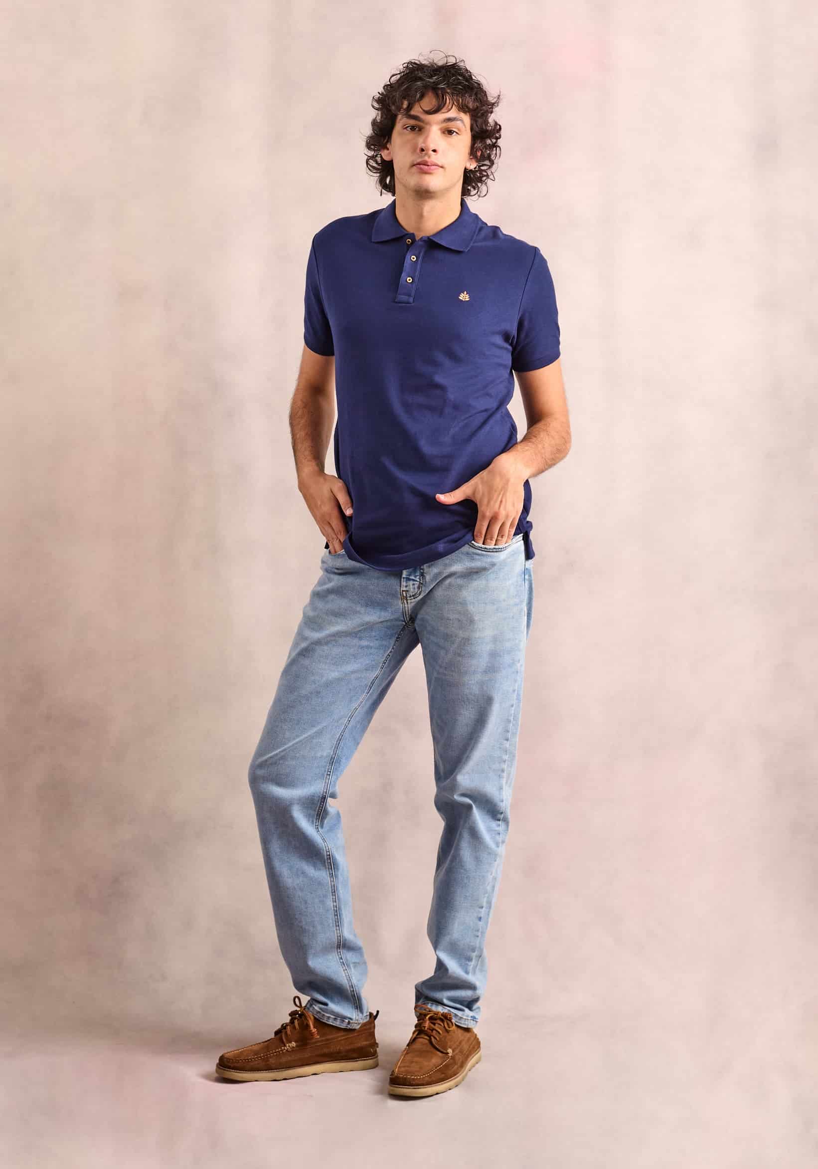 Camiseta Tipo Polo Azul Osc. L-Nar - miniatura 2