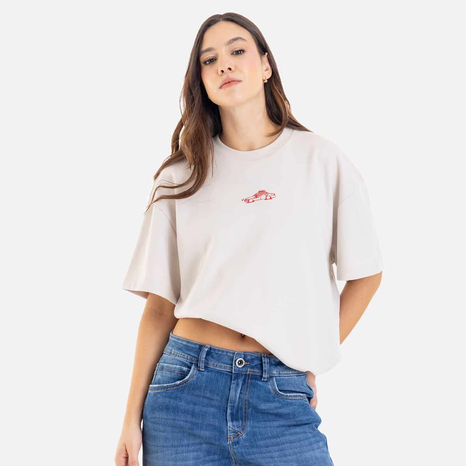 Boxy Fit City Sketch Tee Sand - miniatura 7