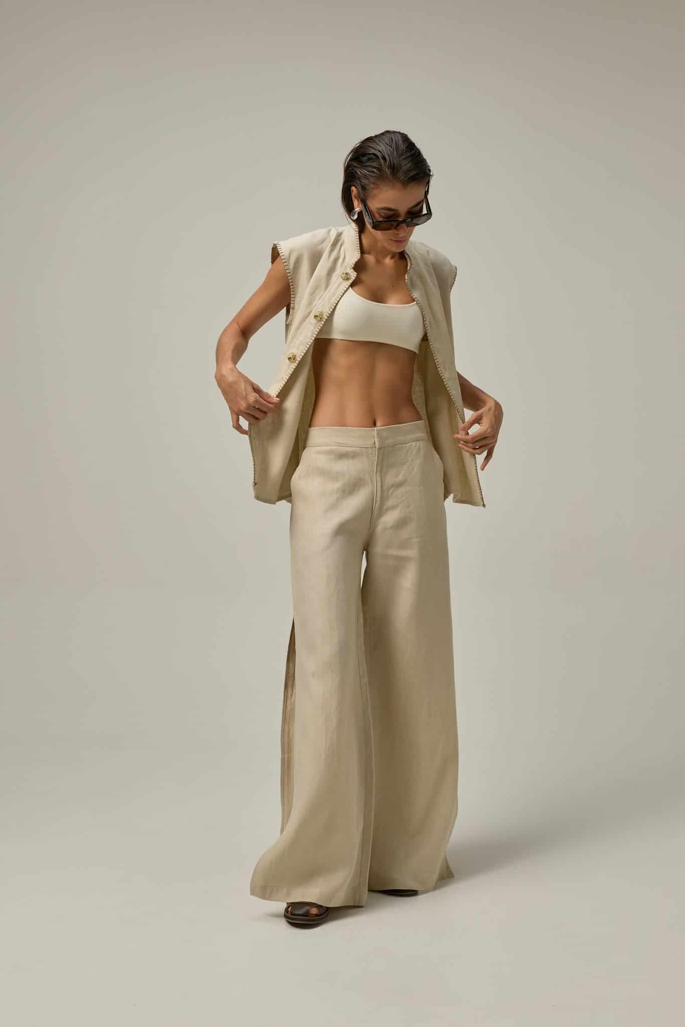 Pantalón Vere de Lino | Taupe - miniatura 2