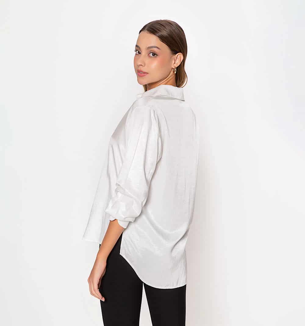 Blusa camisera manga larga con puño anch - miniatura 36