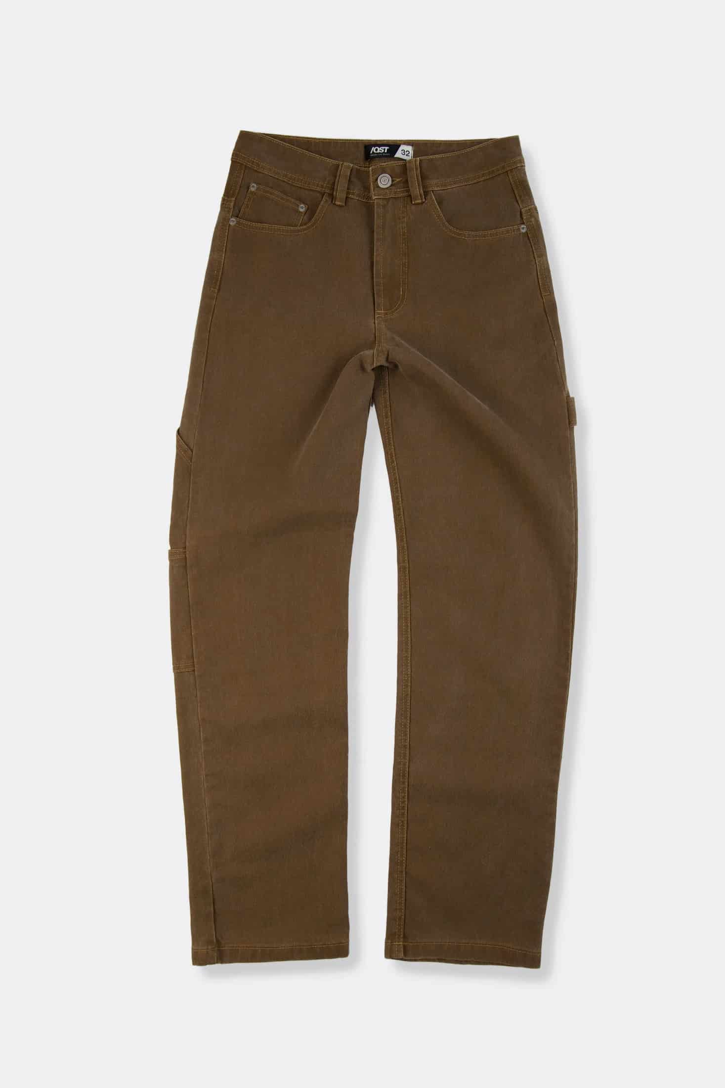 PANTALON CARGO COLOR CAFE - miniatura 1