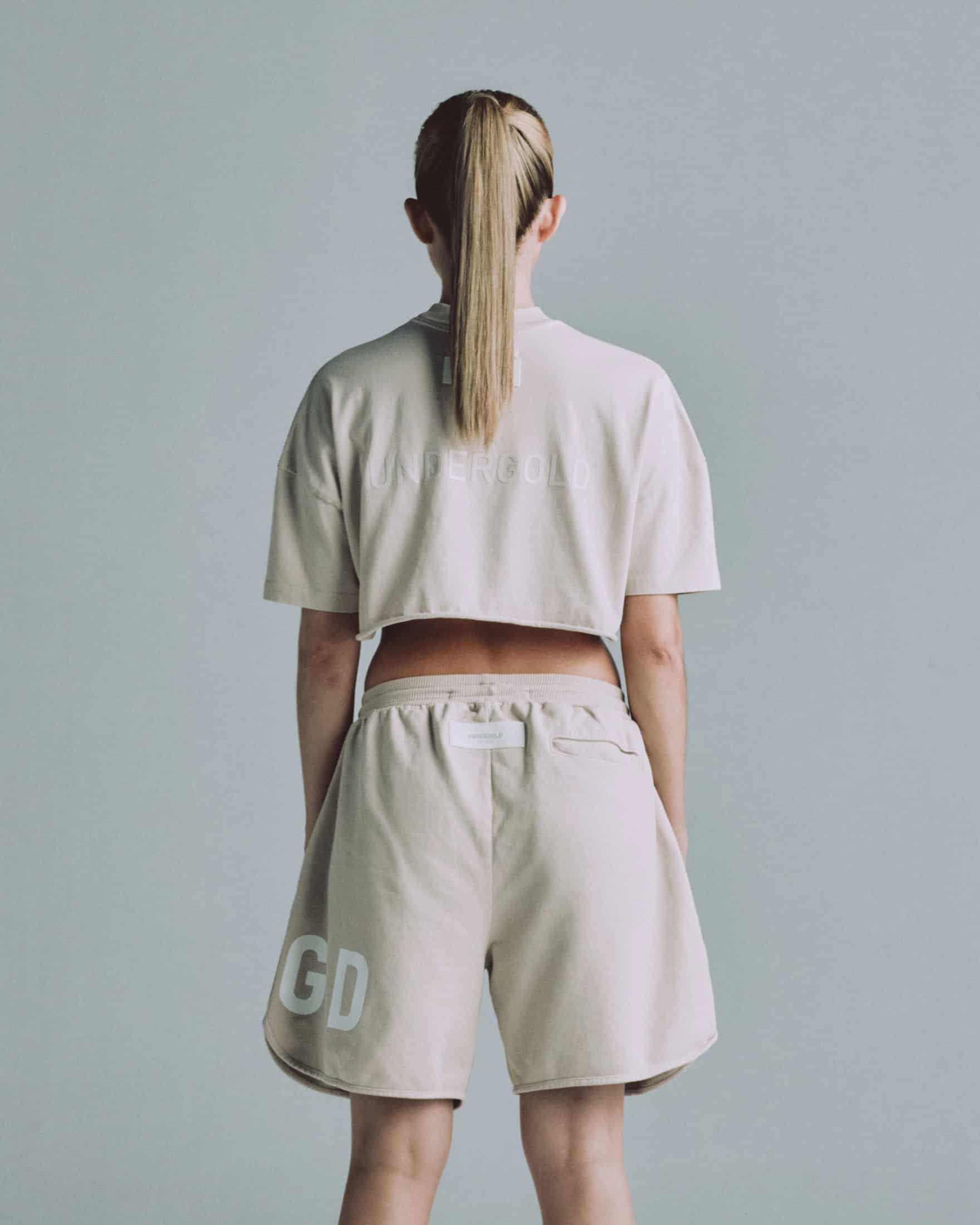 Line Logo Crop Top Cream - miniatura 5