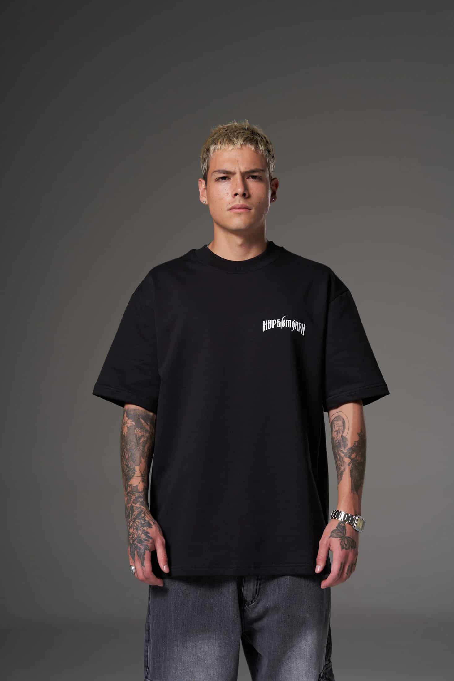 T shirt hyper human purple negra claro 300 gramos 14584 - miniatura 1