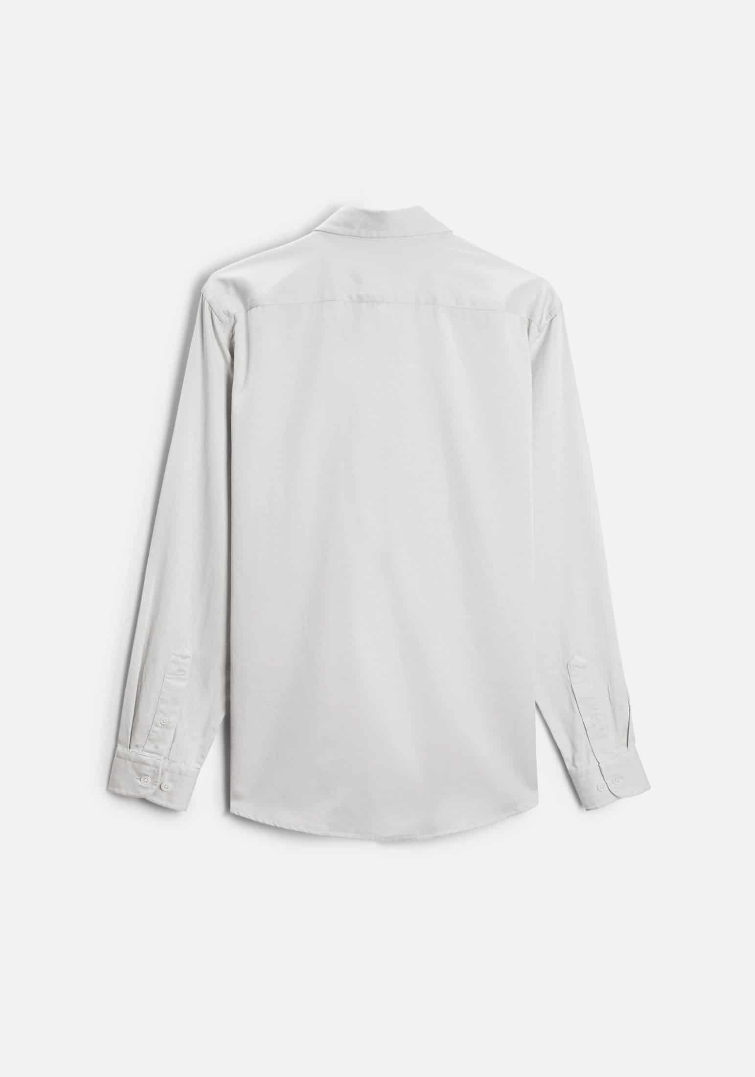 Camisa H CI Hamilton Tencel Gris Claro - miniatura 5