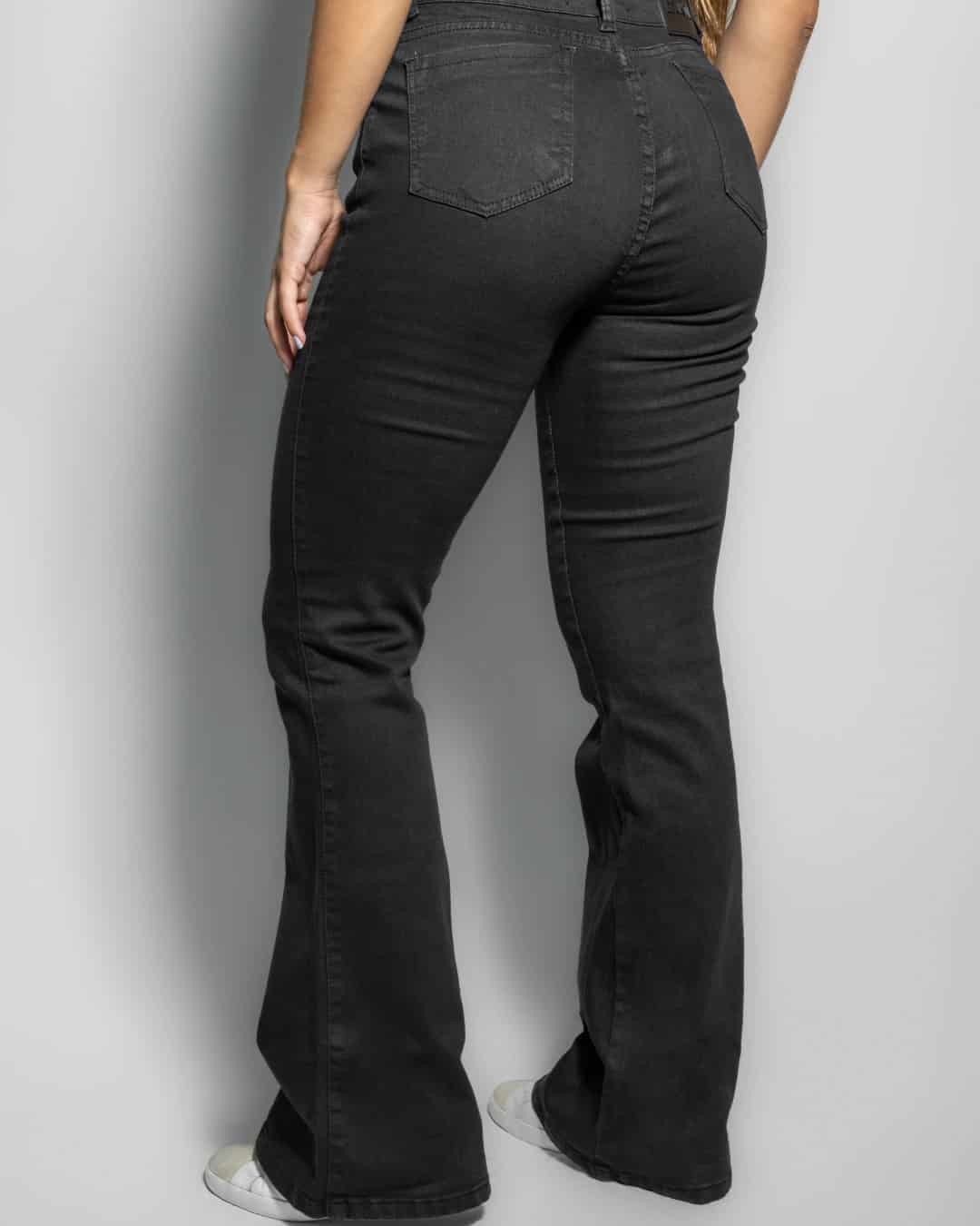 Jean Elastico Bota Campana Negro - miniatura 5