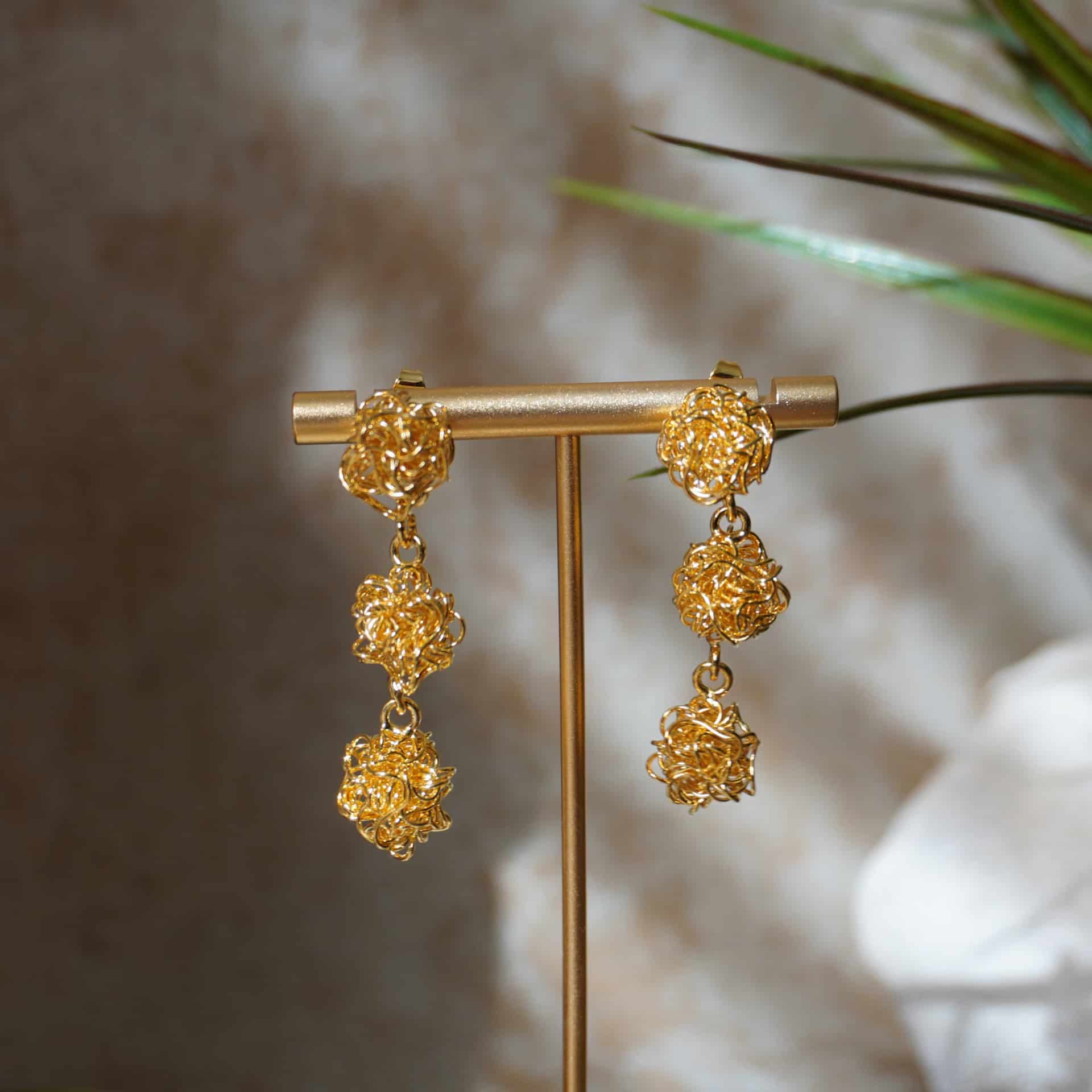 Golden Blossoms Earrings - miniatura 6