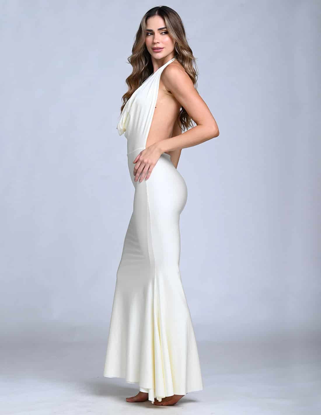 Vestido Eris Marfil - miniatura 3
